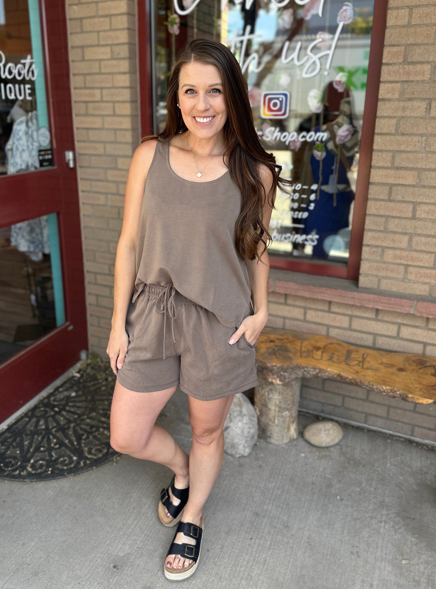 Scoop Neck Cropped Tank