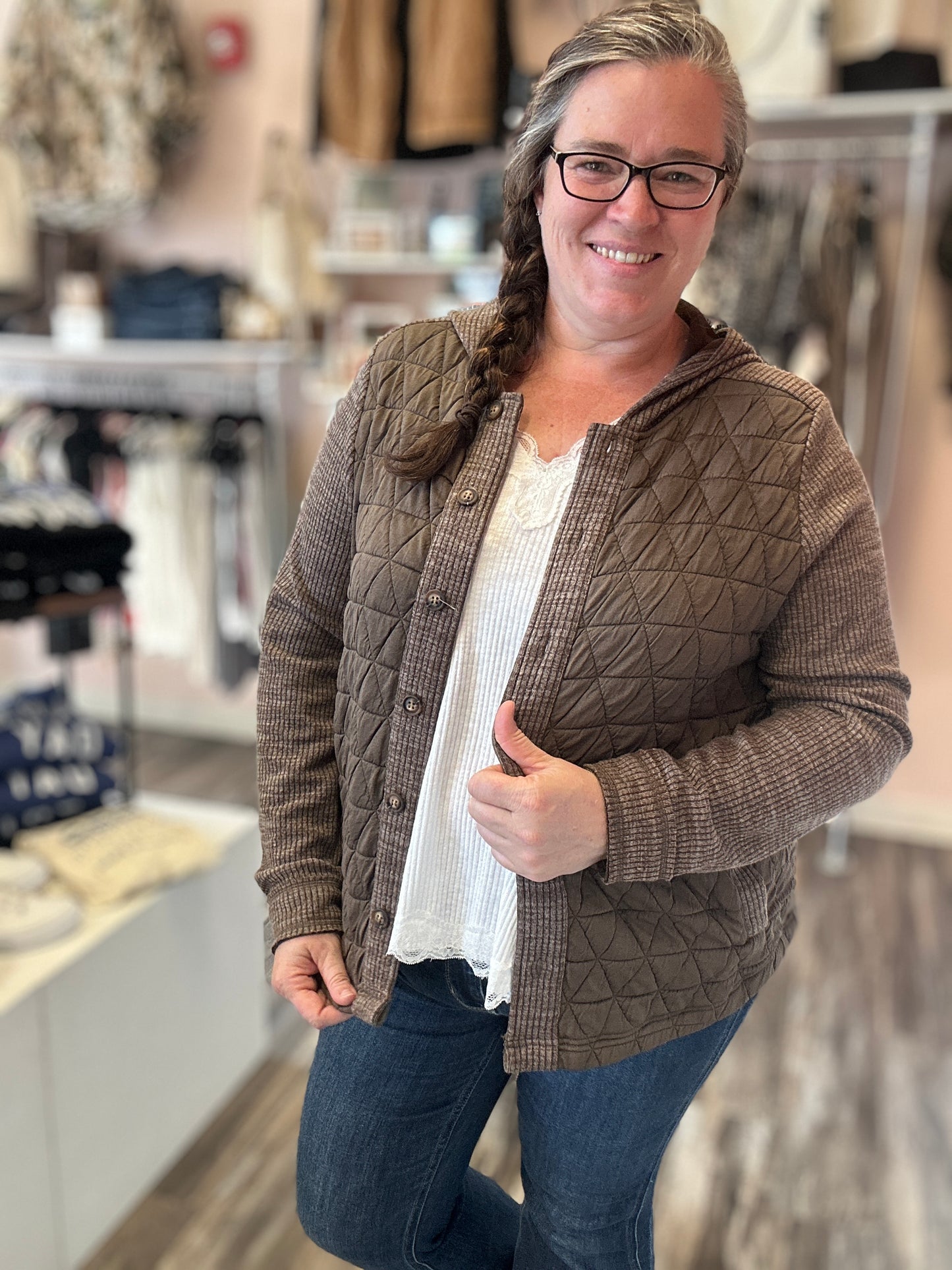 Mocha Quilted Jacket
