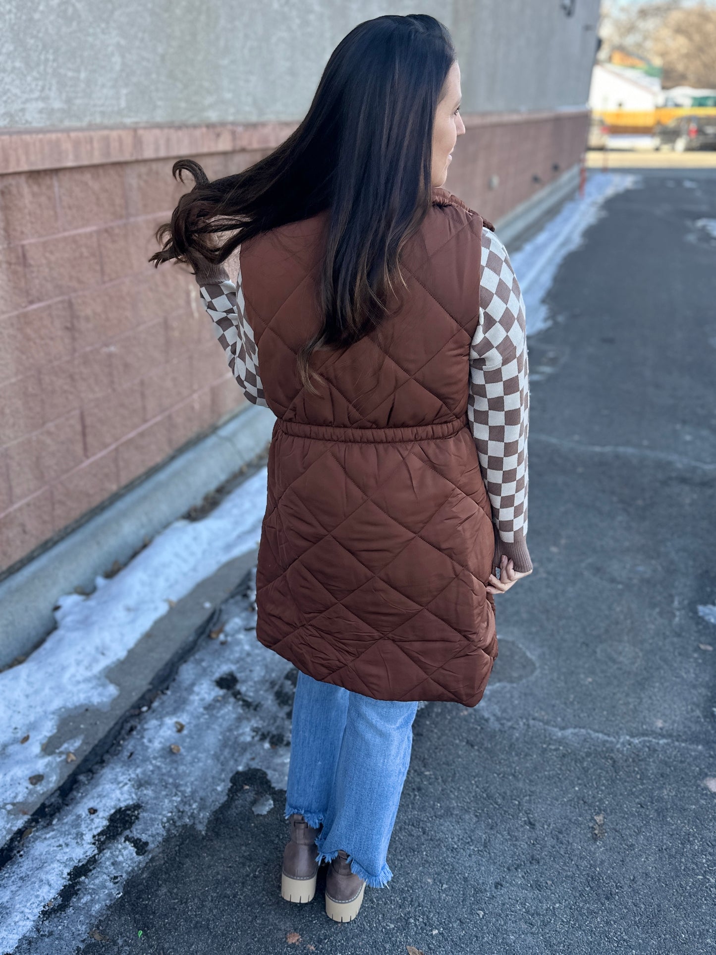 Longline Puffer Vest