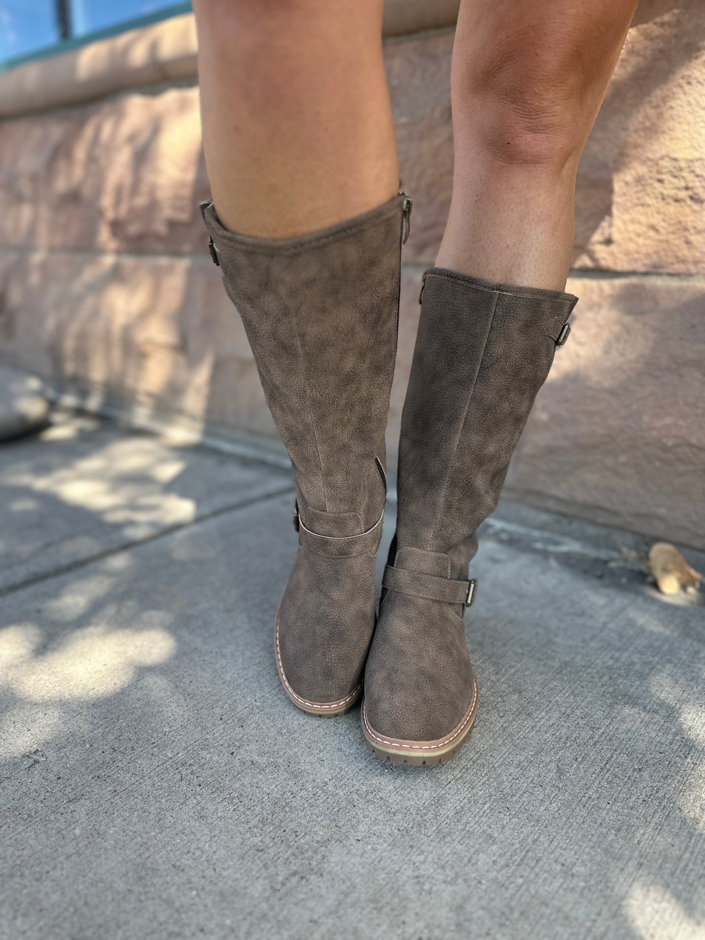 Pebbled Brown Boot