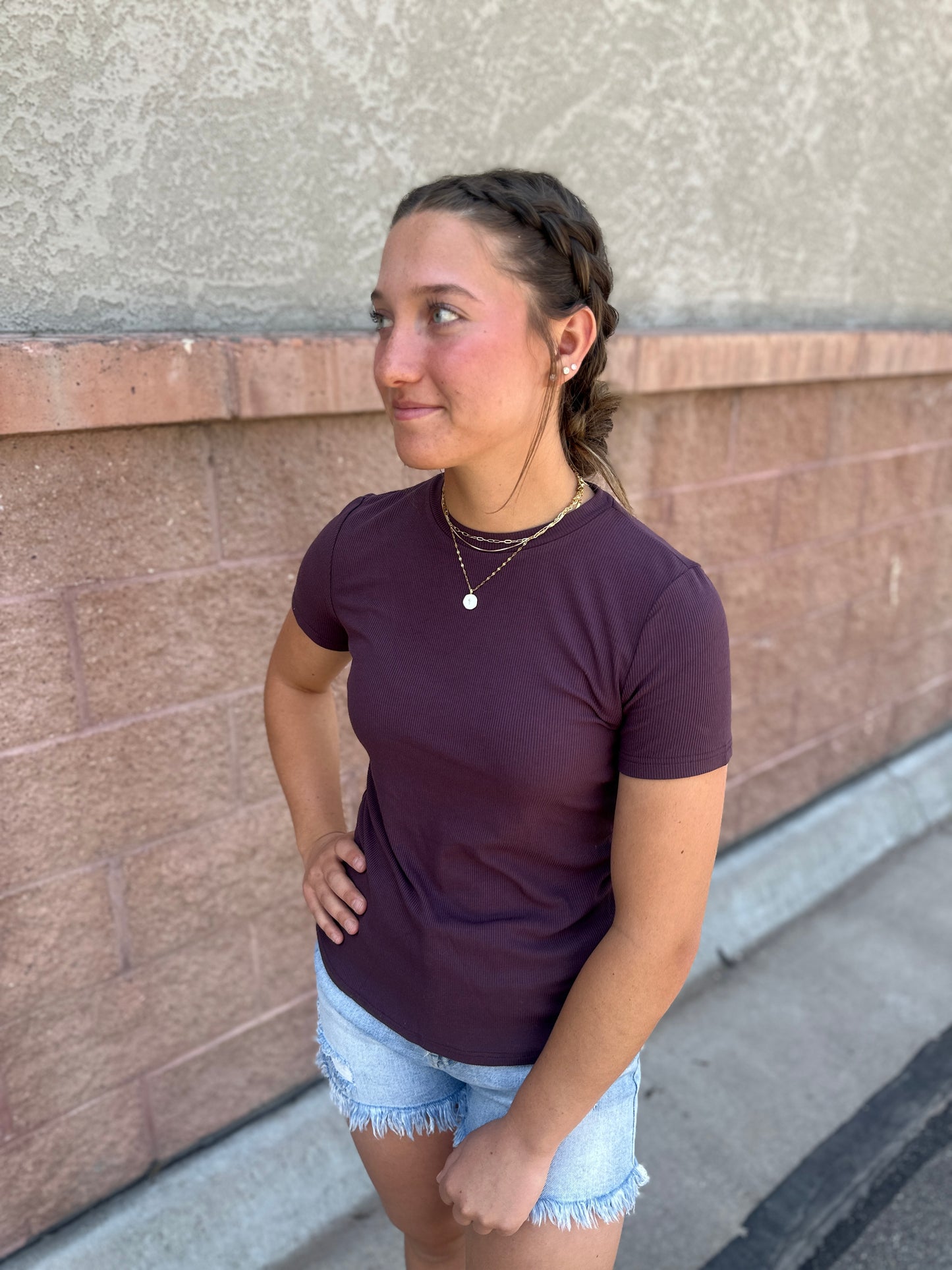 Ribbed Short Sleeve