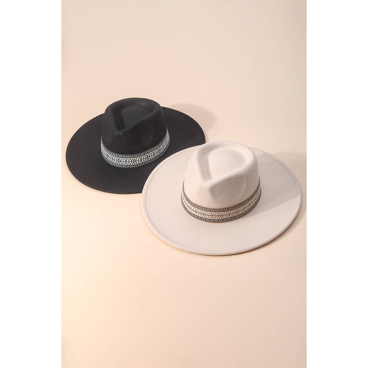 Boho Pattern Band Fedora Hat