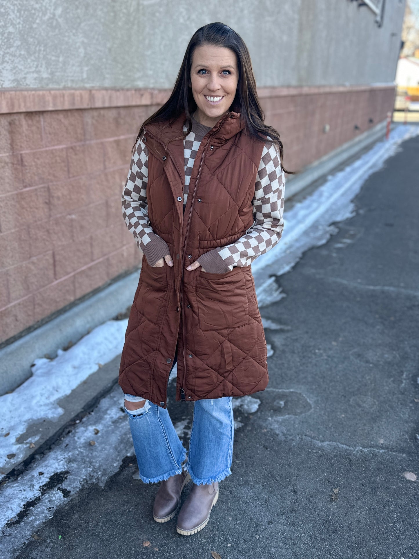 Longline Puffer Vest