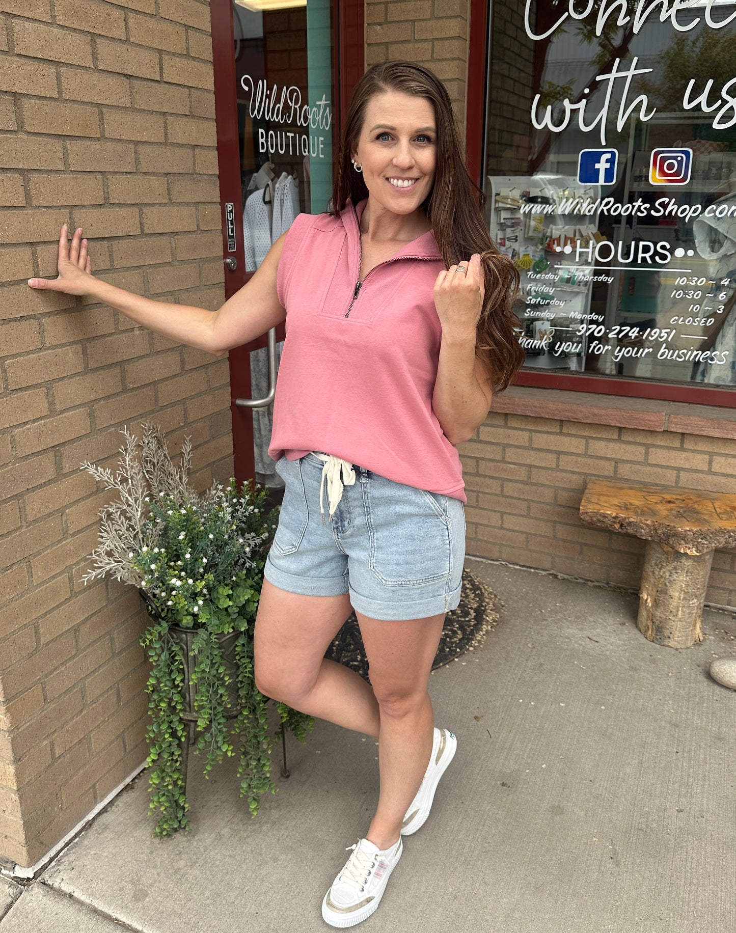 Rose Cap Sleeve Sweater Tank
