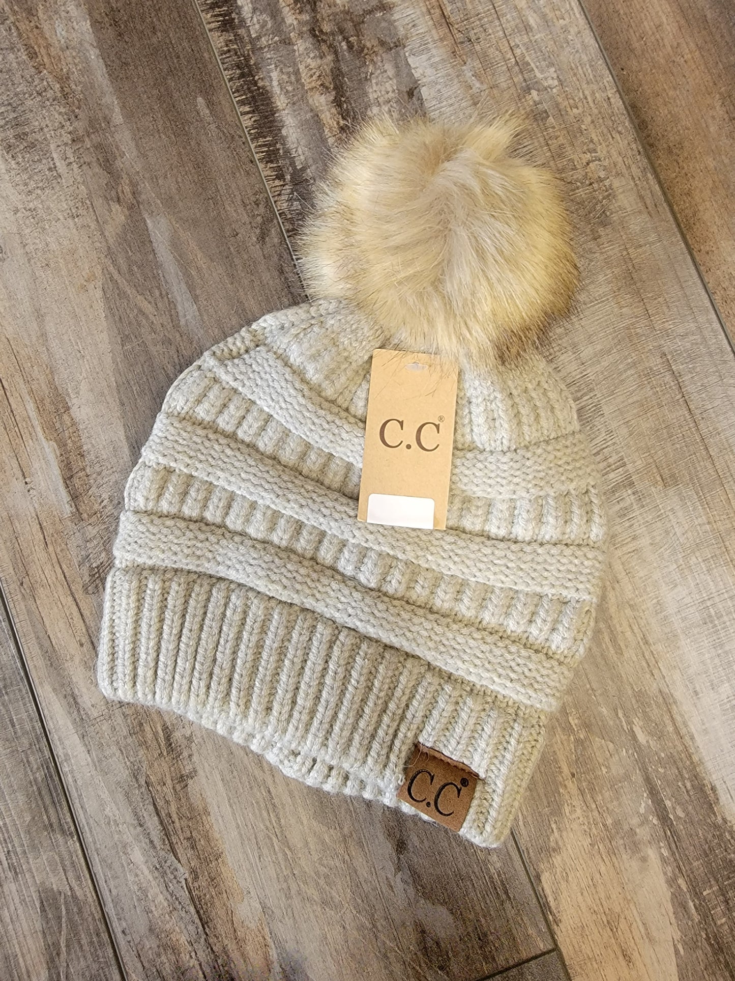 Yarn Knit Pom Beanie