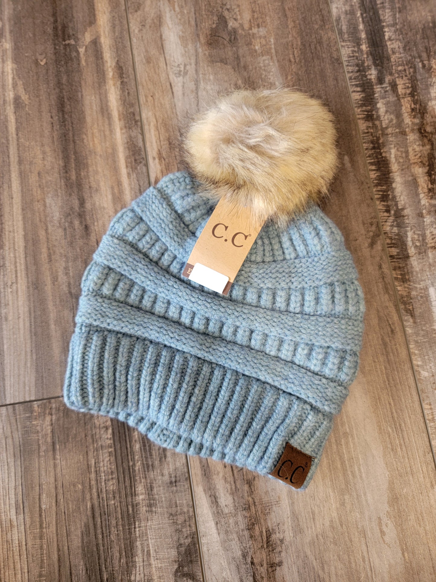 Yarn Knit Pom Beanie