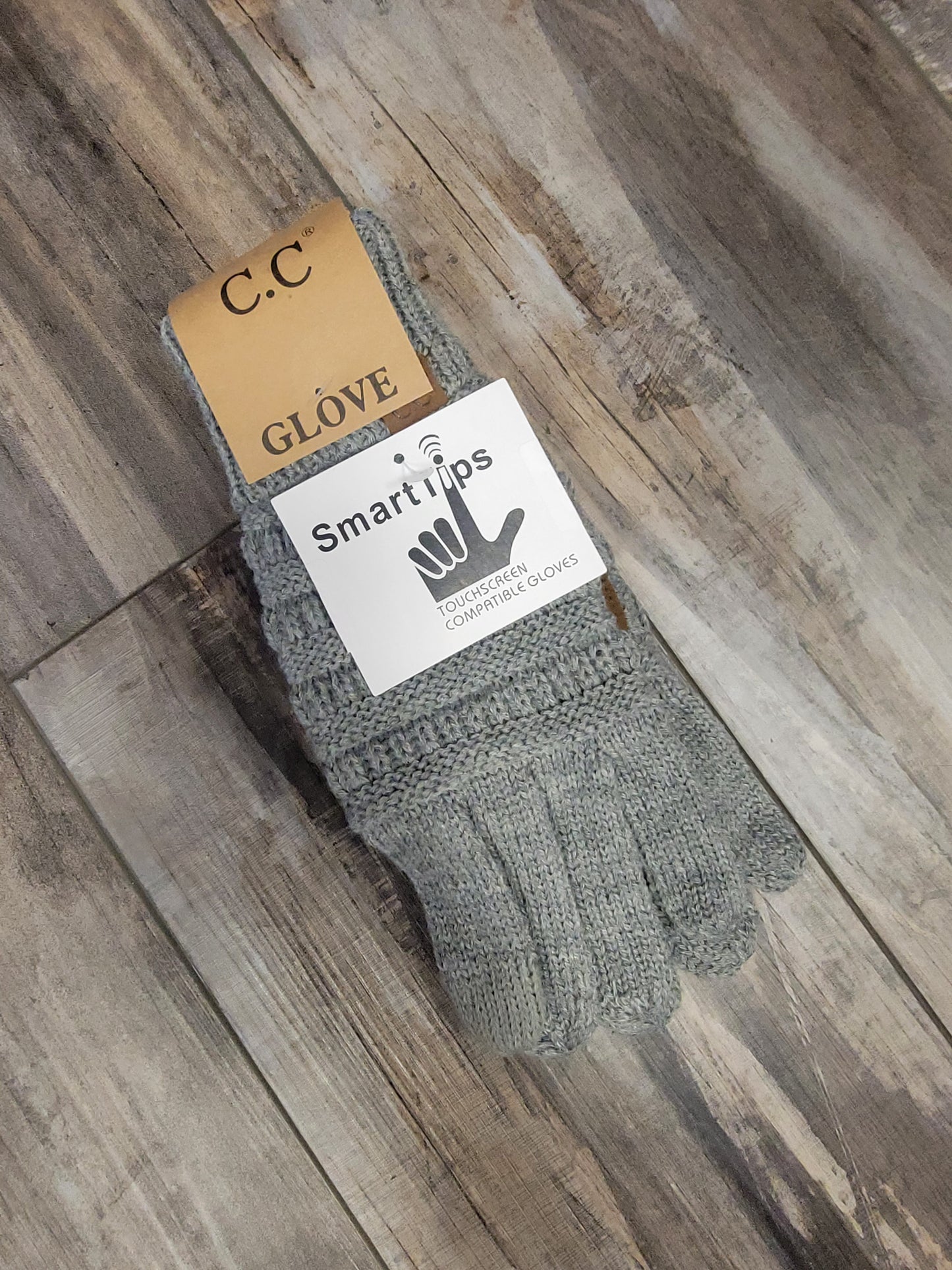 Solid Ribbed Smart Touch Gloves