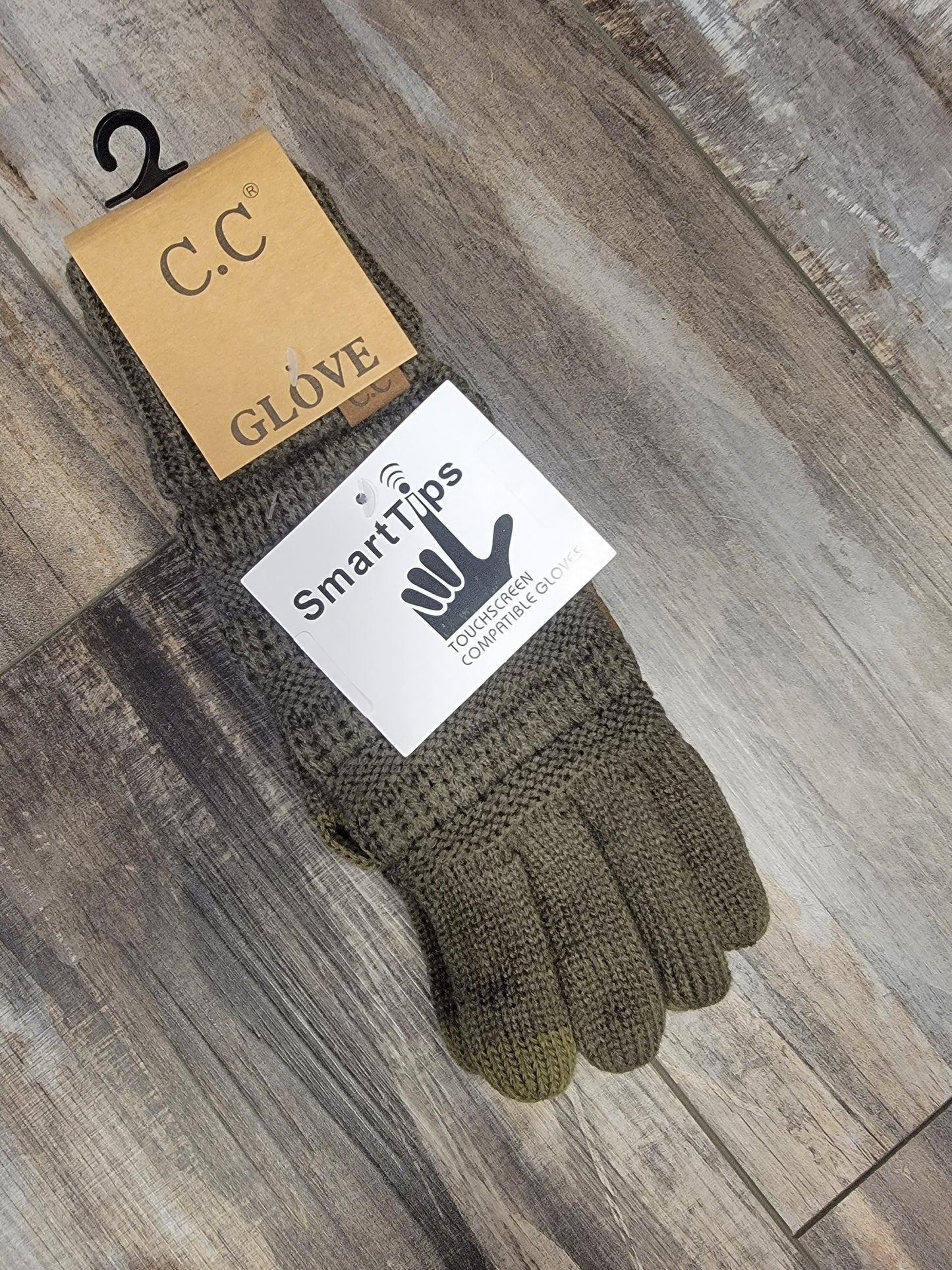 Solid Ribbed Smart Touch Gloves
