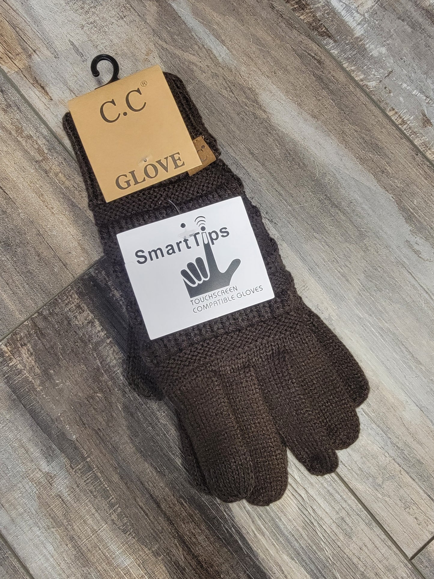 Solid Ribbed Smart Touch Gloves