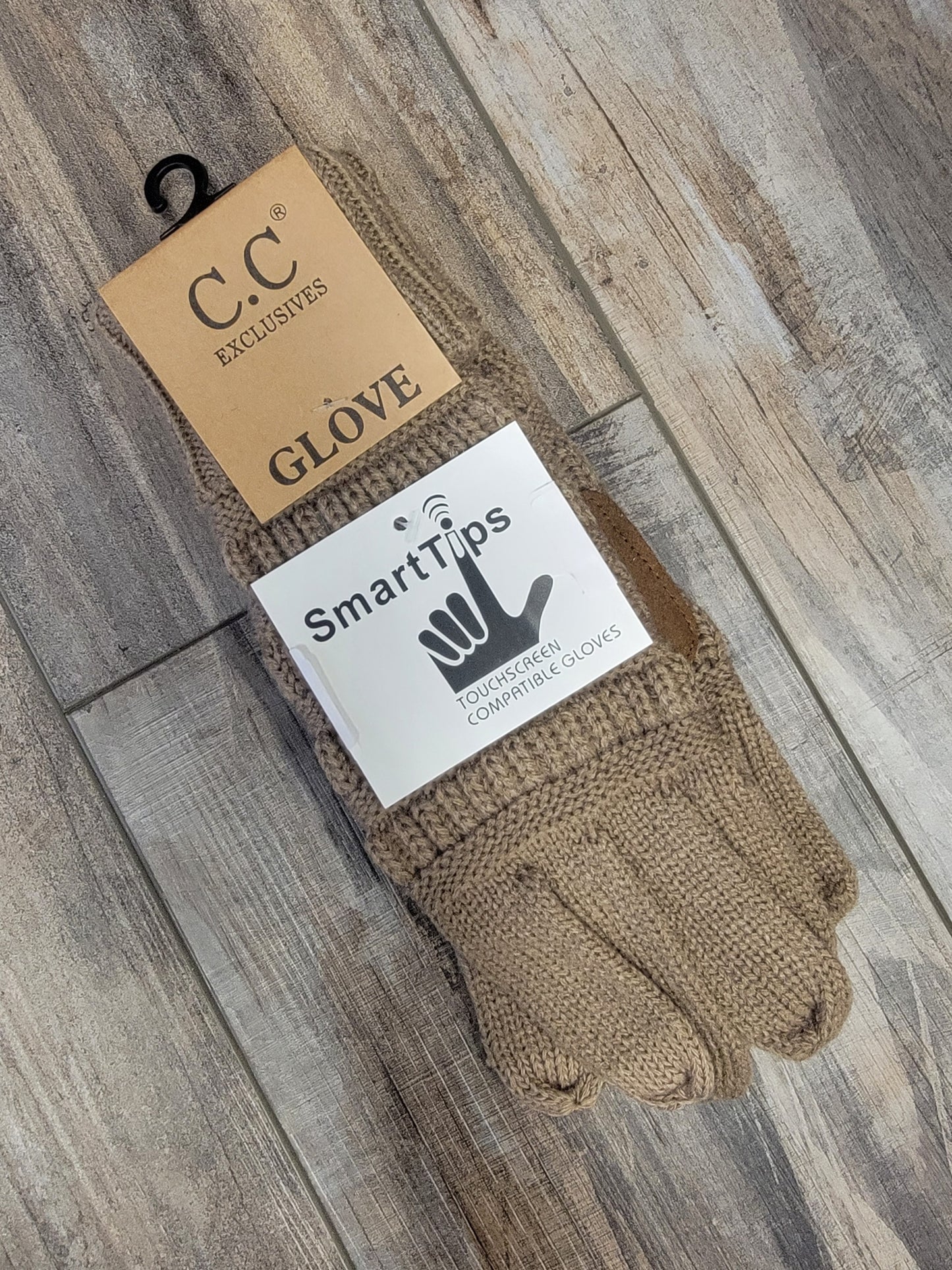 Solid Ribbed Smart Touch Gloves