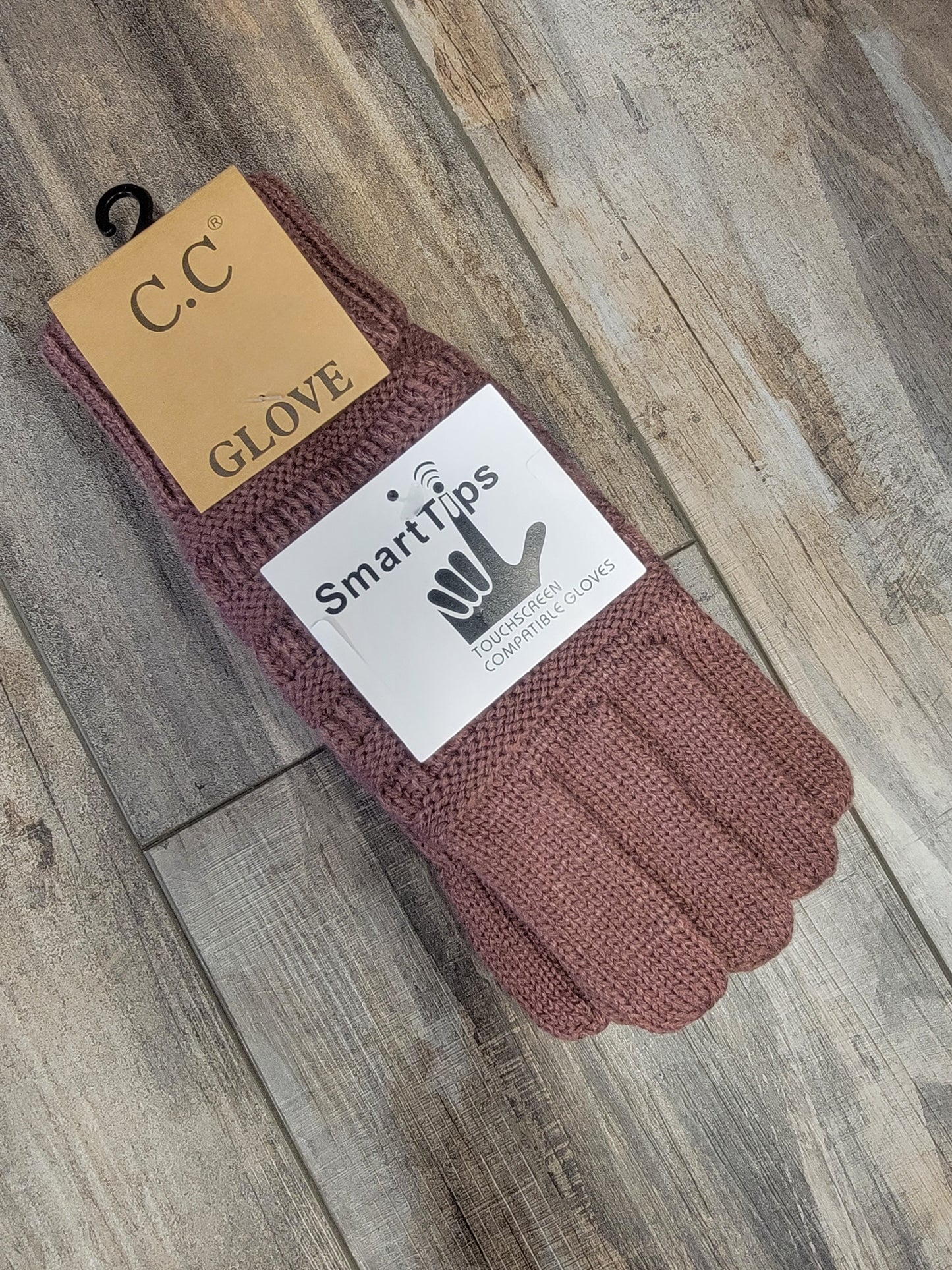 Solid Ribbed Smart Touch Gloves