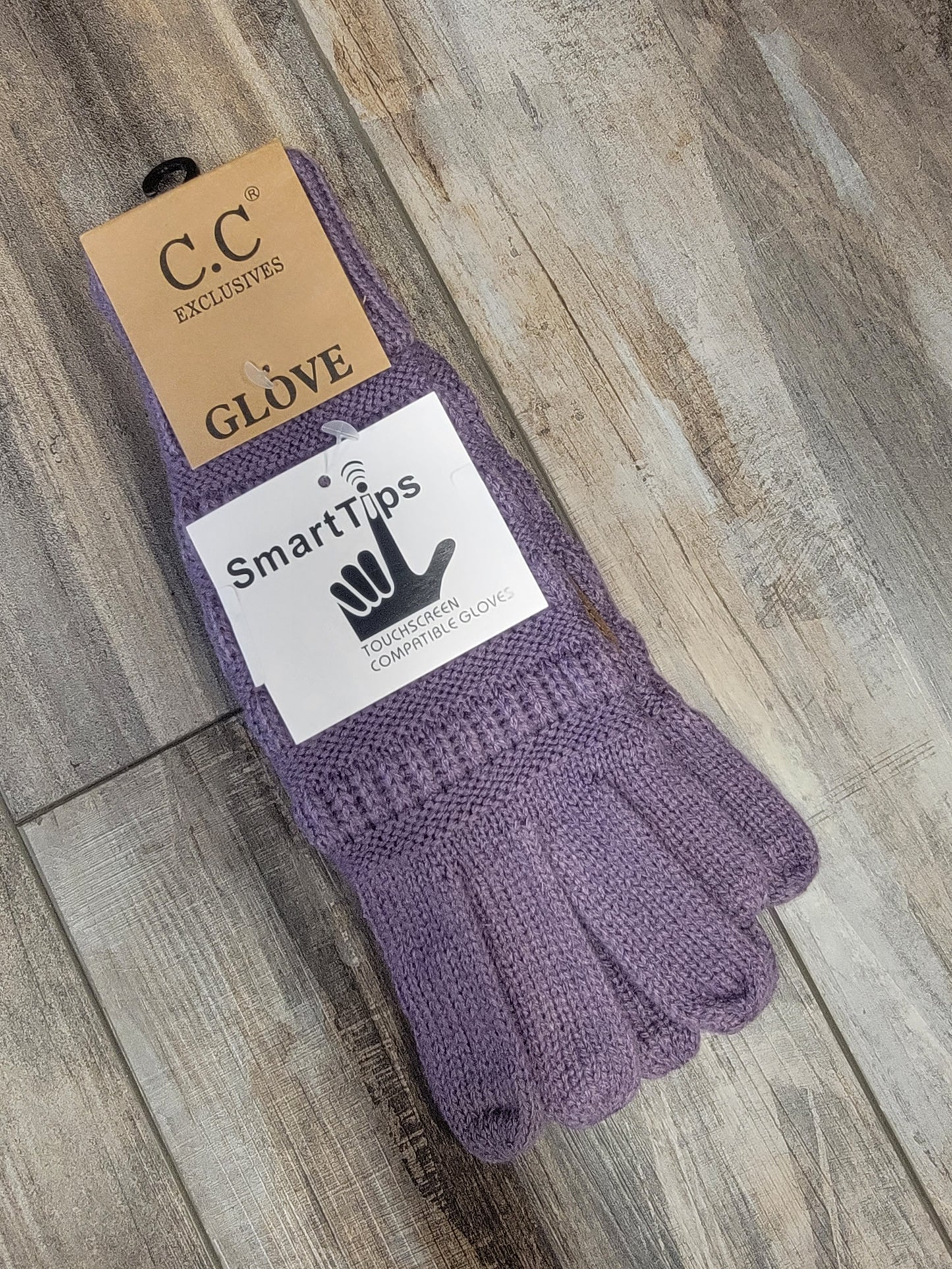 Solid Ribbed Smart Touch Gloves
