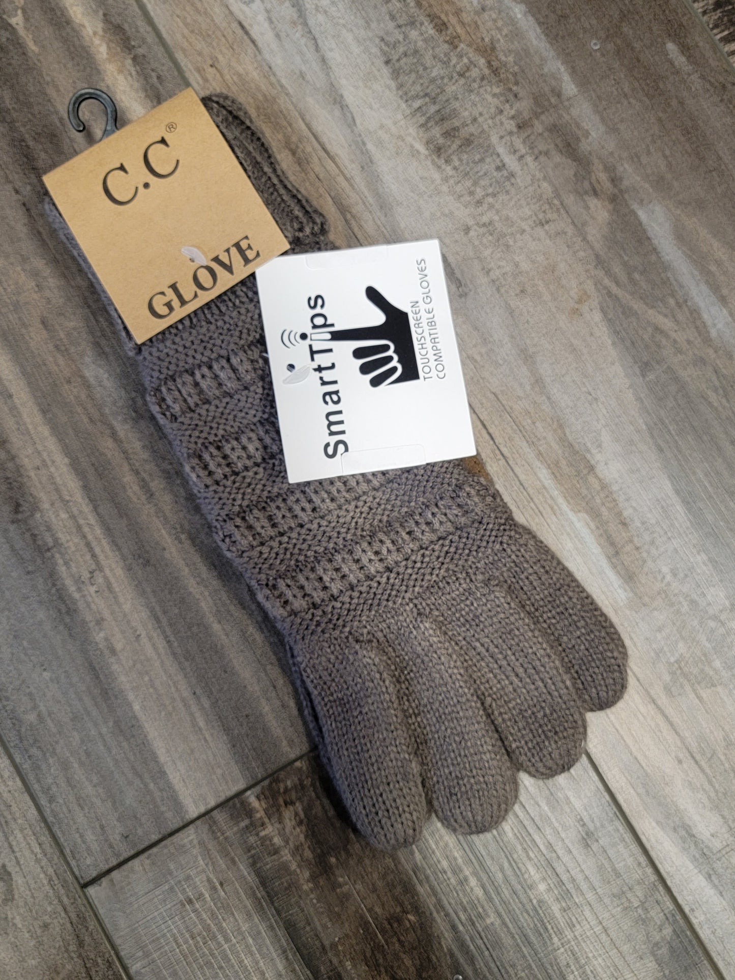 Solid Ribbed Smart Touch Gloves