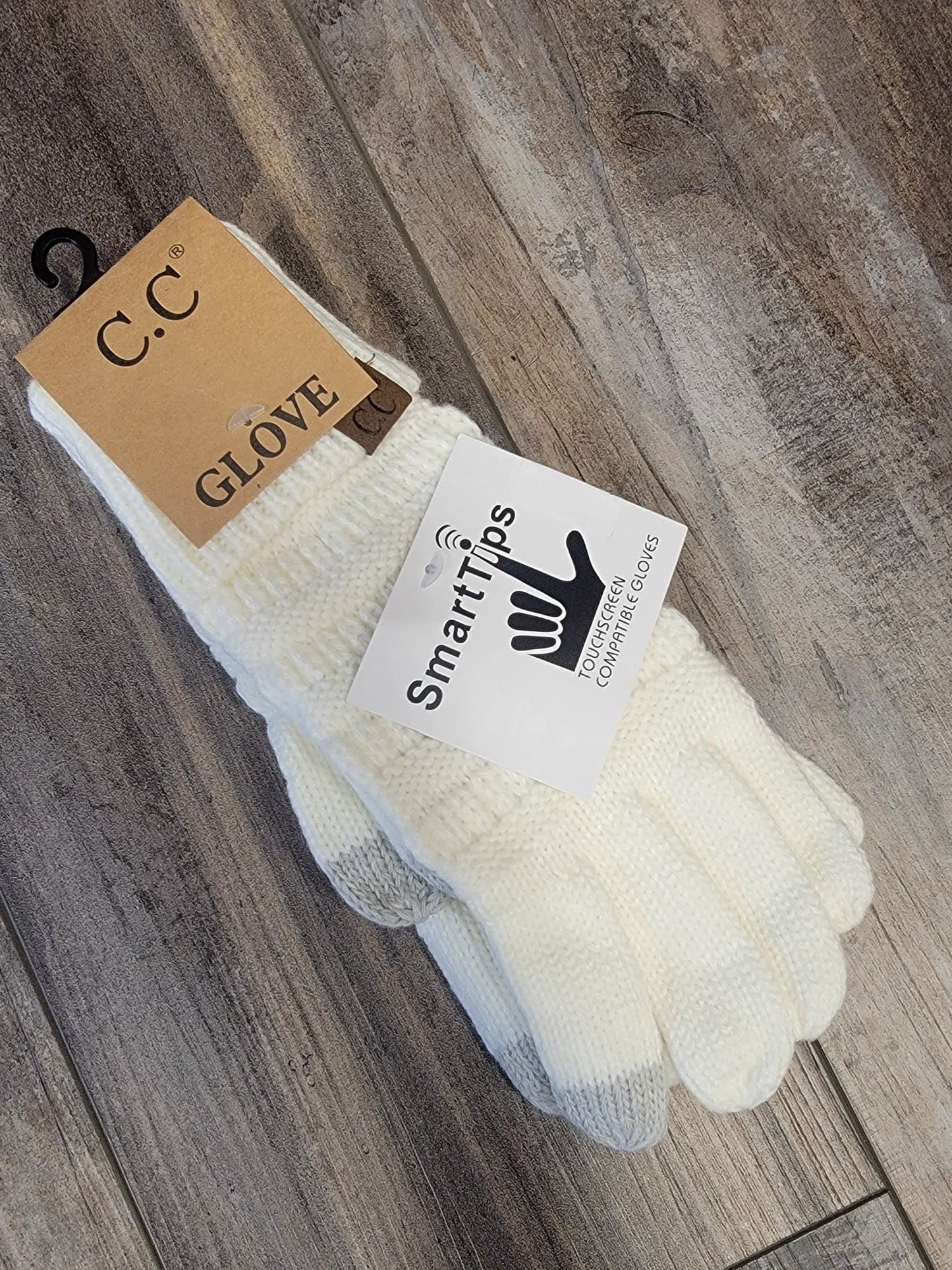 Solid Ribbed Smart Touch Gloves