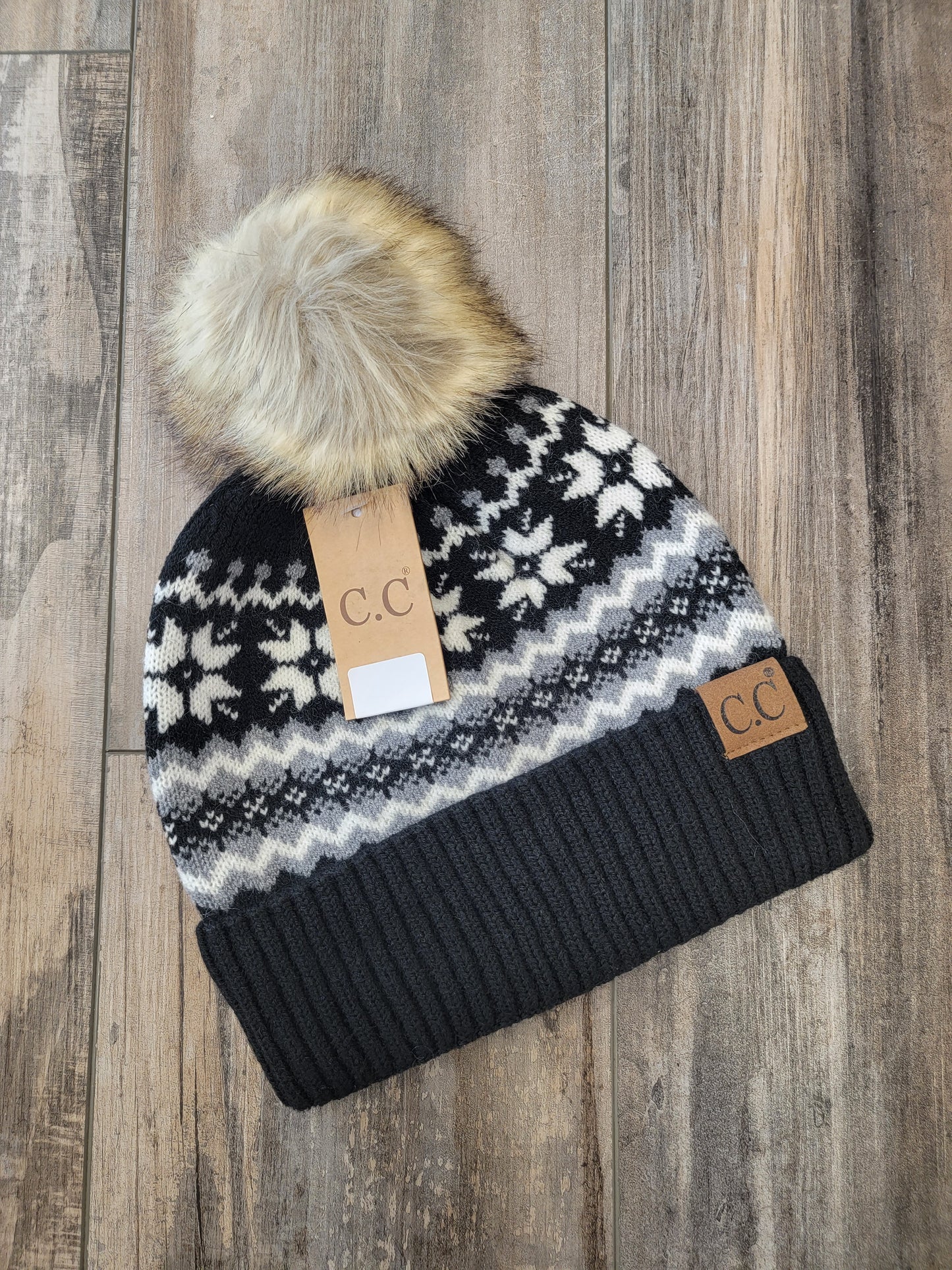 Nordic Fair Isle Pom Beanie