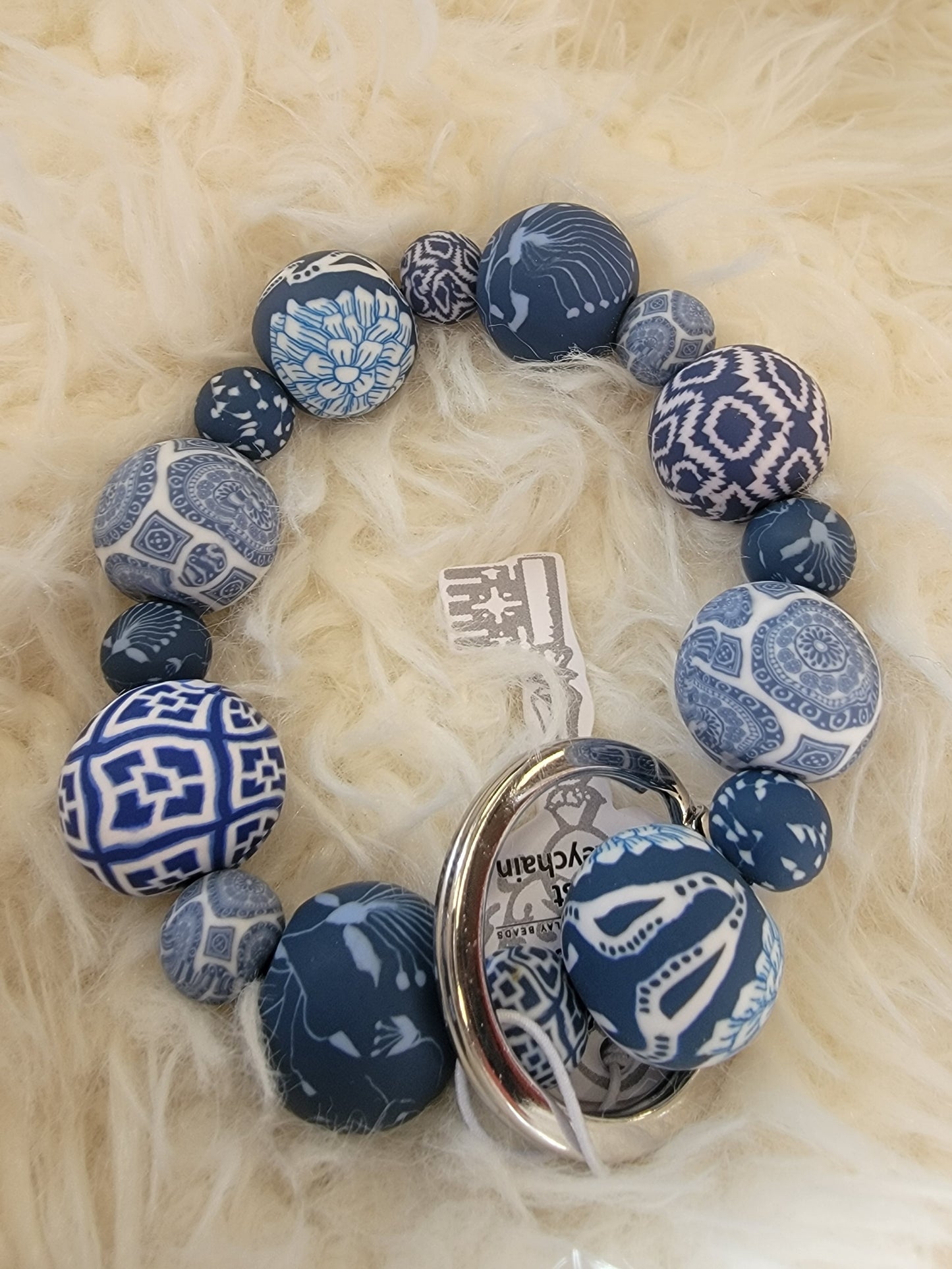 Clay Bead O-Ring Key Chains