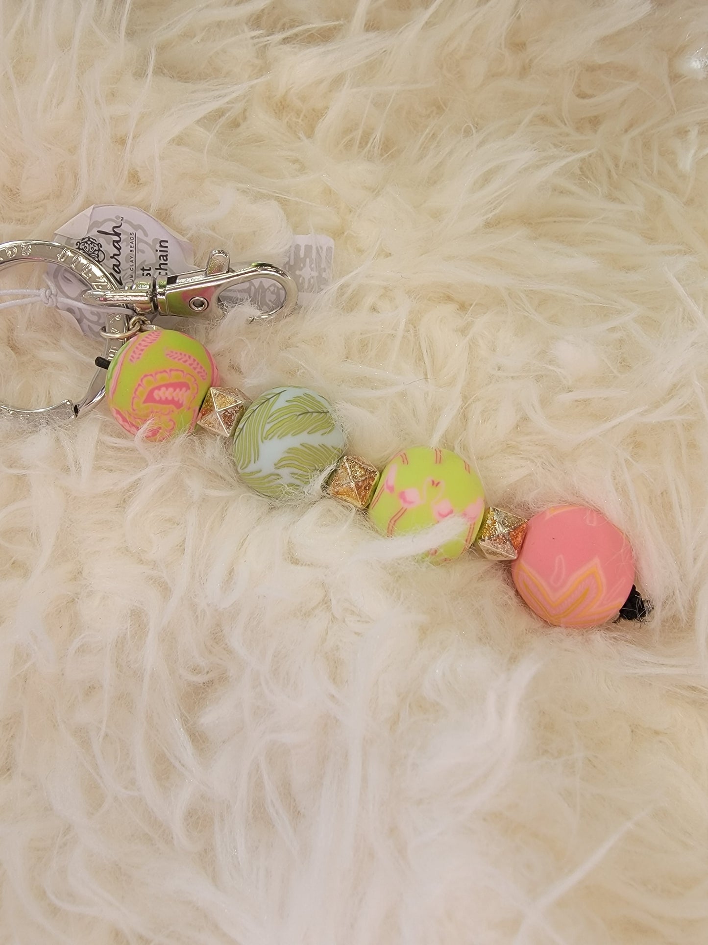 Clay Beaded Keychain