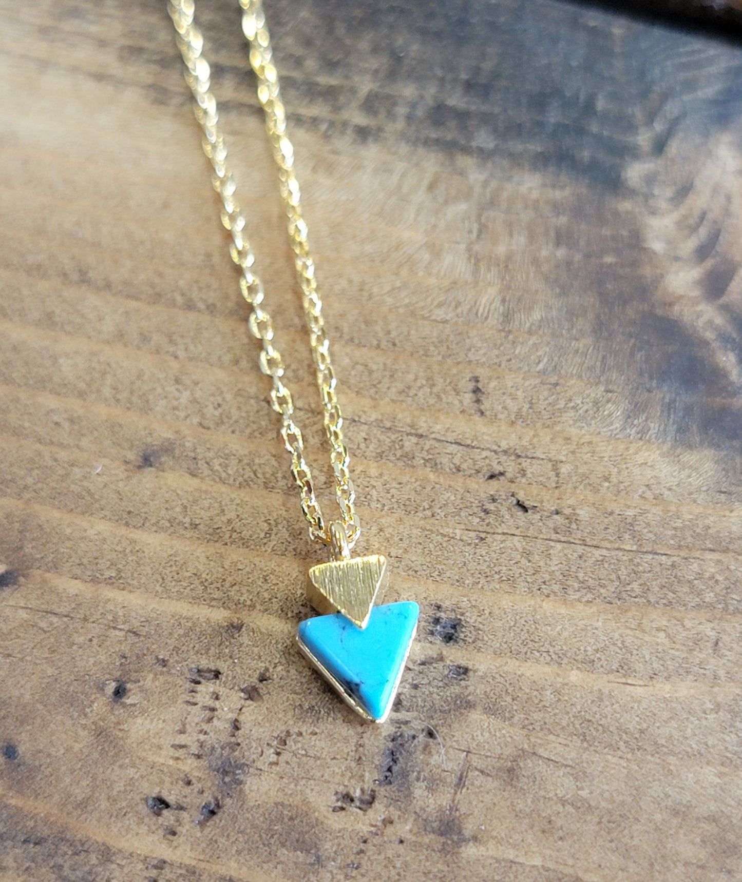 Triangle Stone Pendant Necklace