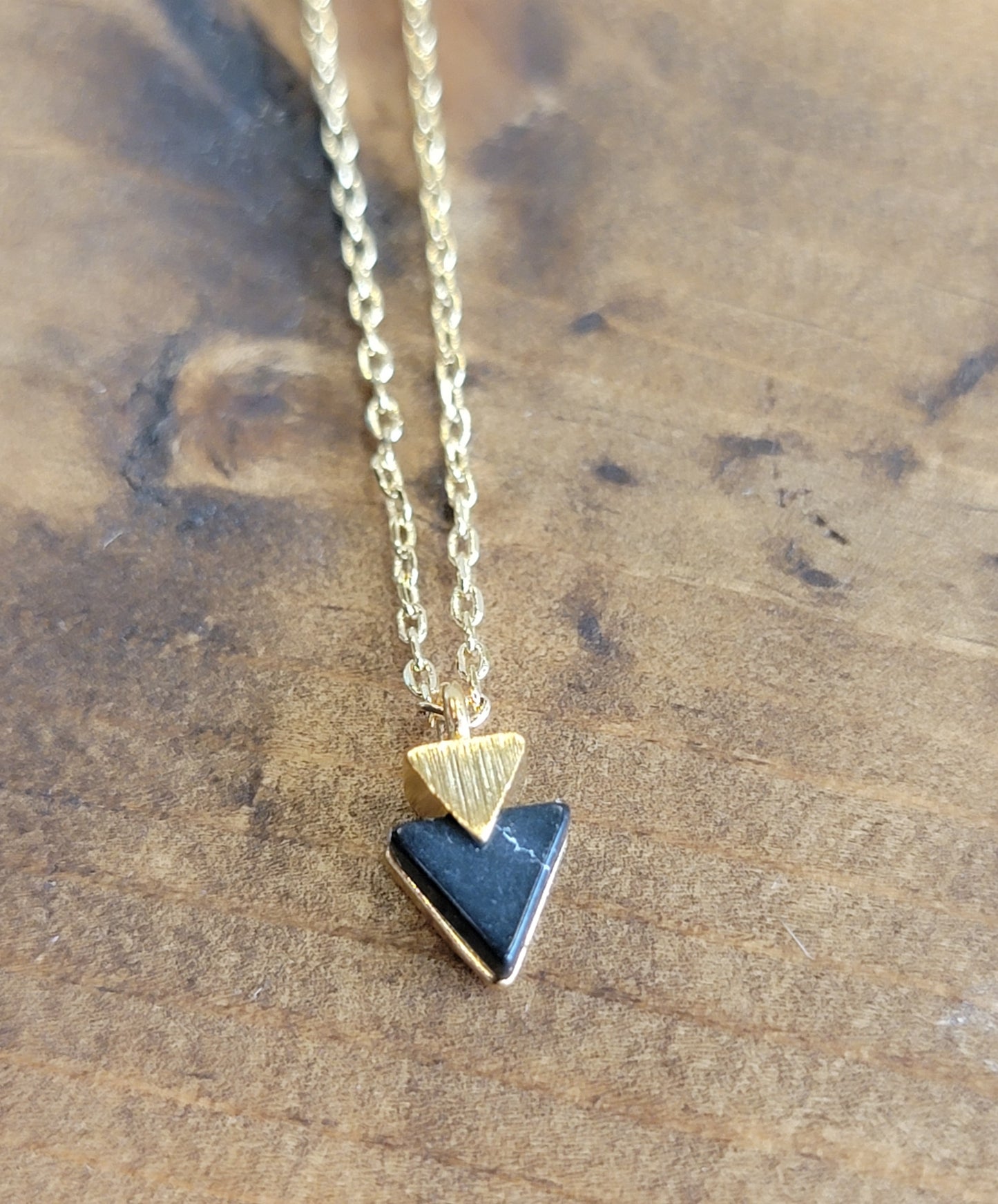 Triangle Stone Pendant Necklace