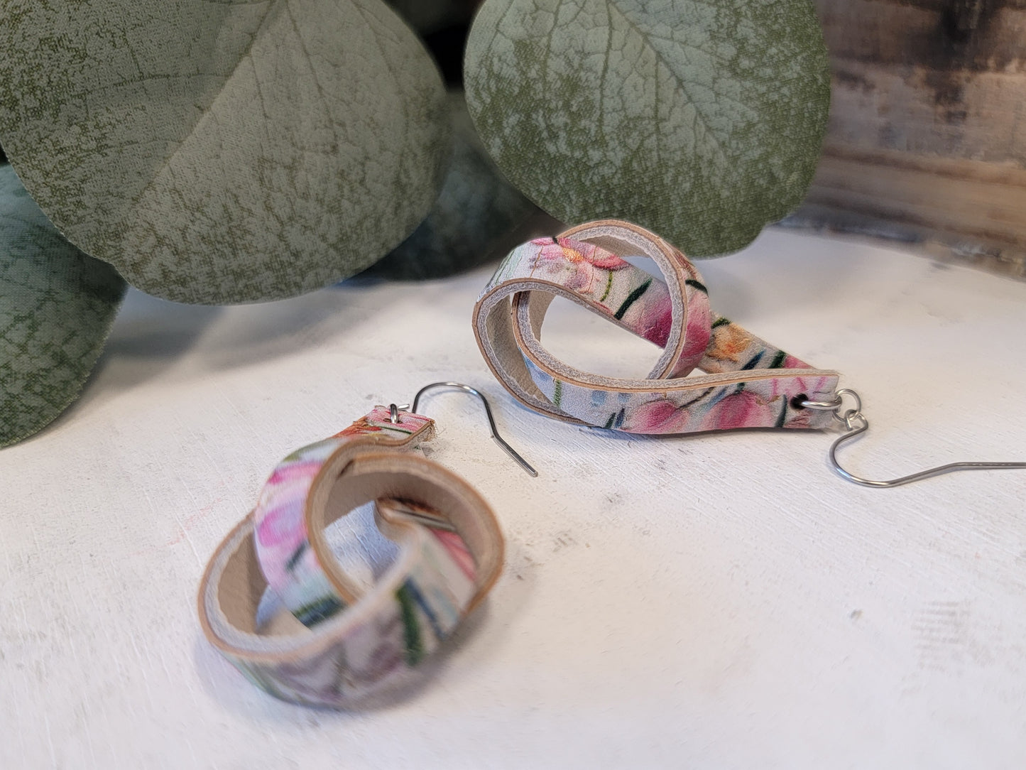 Leather Knot Earrings