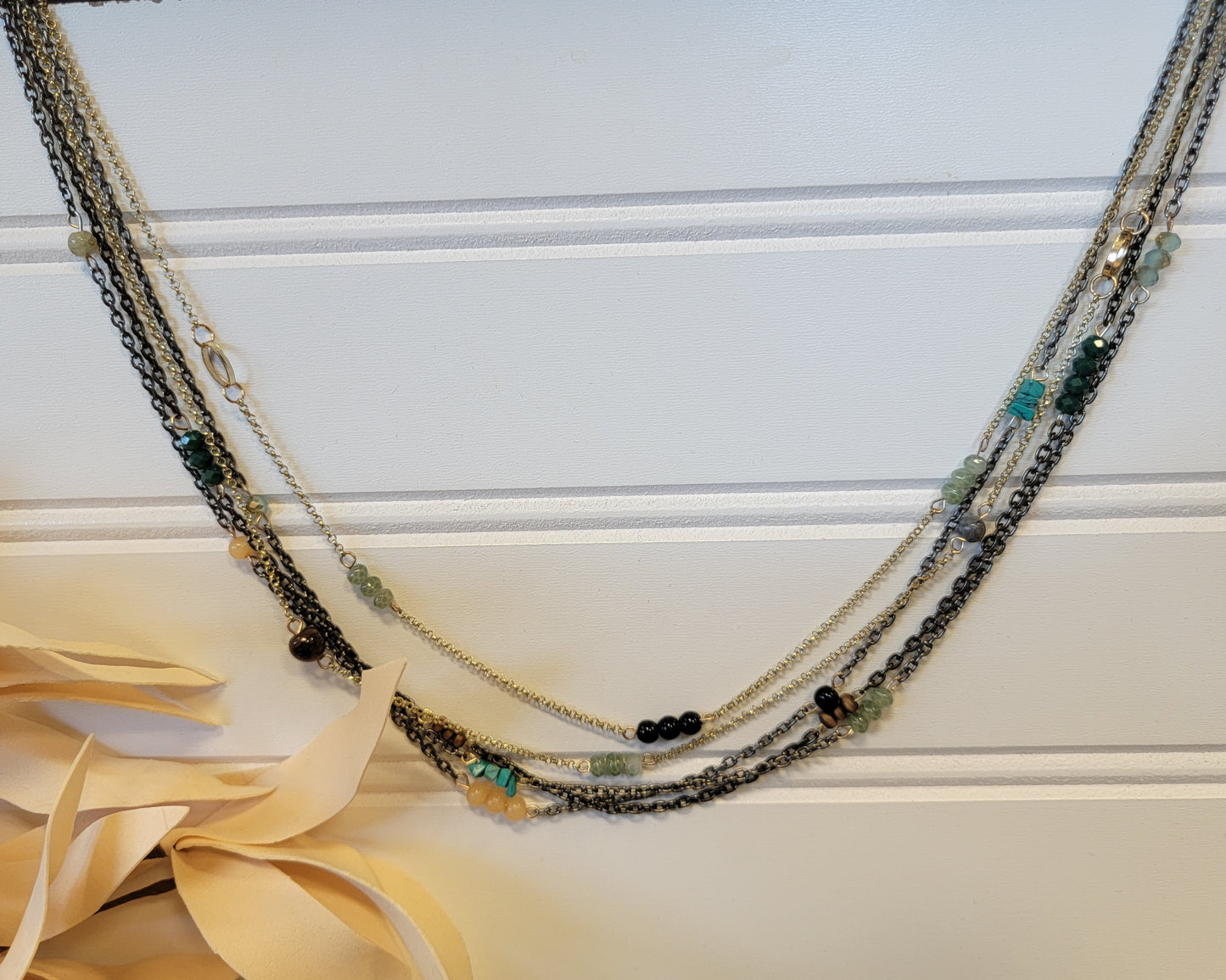 Mixed Metals Multi Strand Necklace