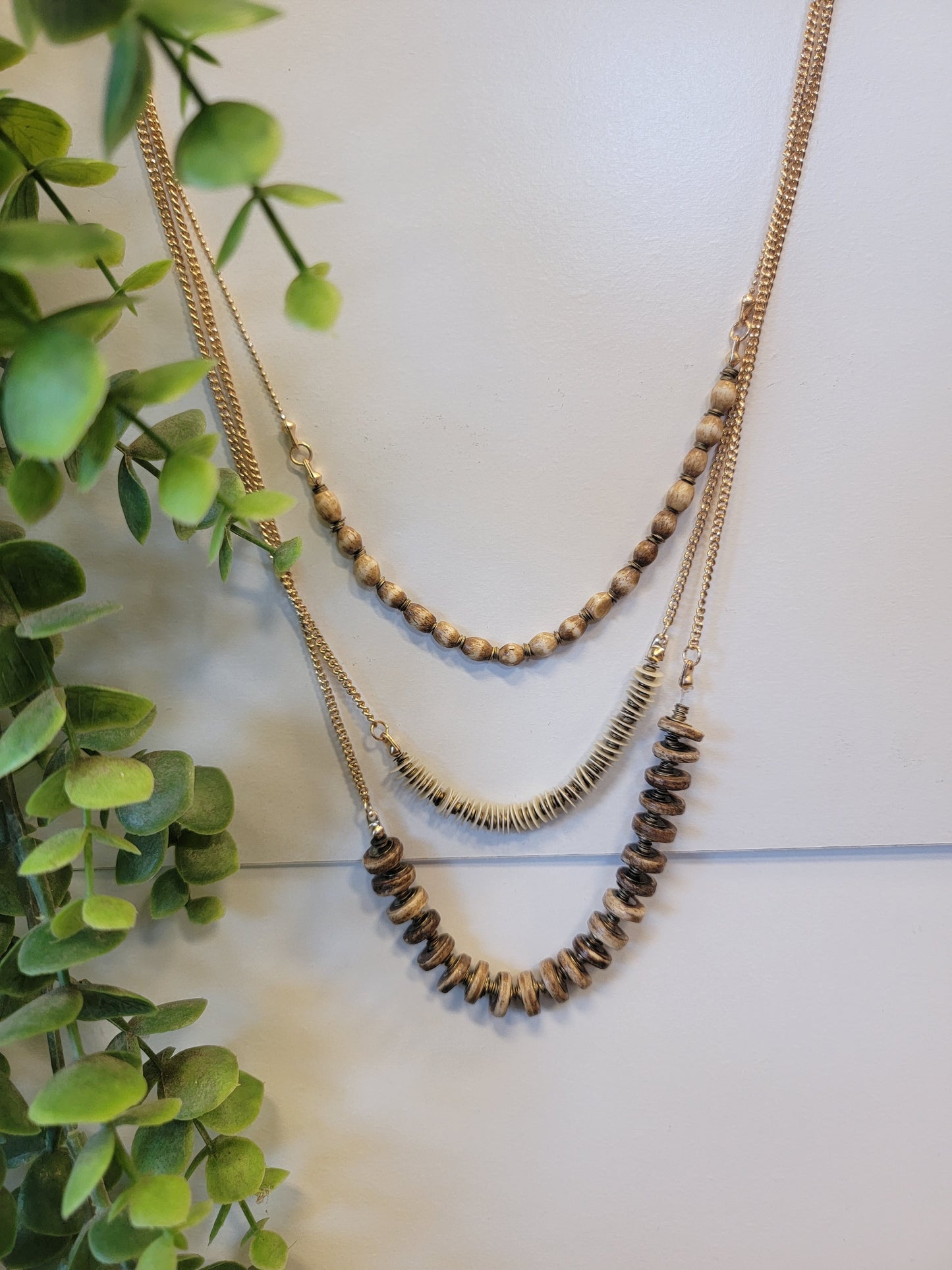 Gold & Brown Layered Necklace