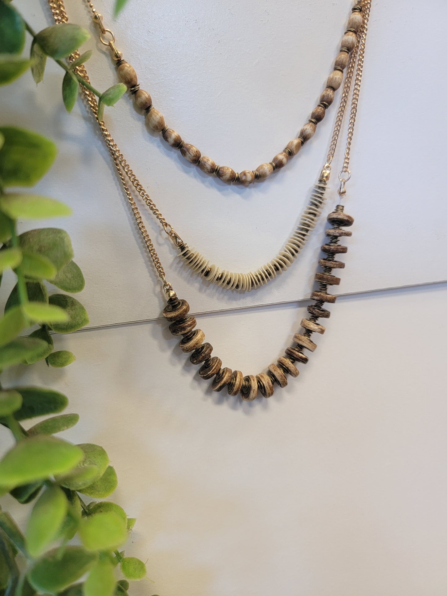 Gold & Brown Layered Necklace