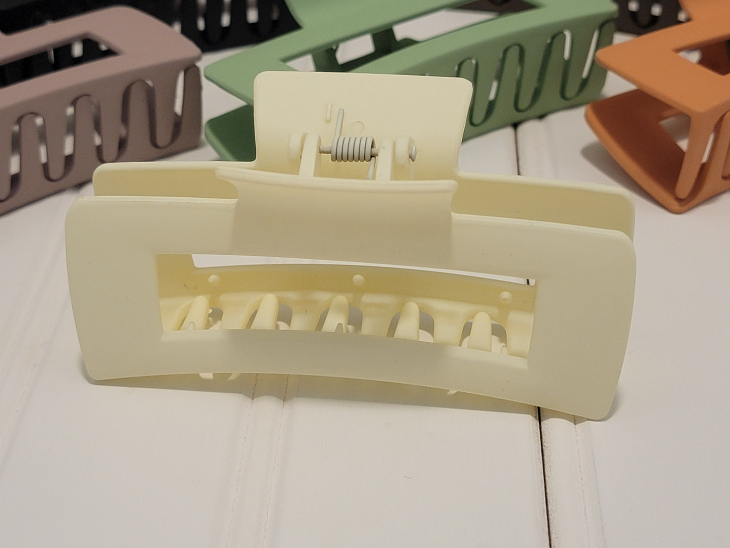Matte Rectangle Hair Clips