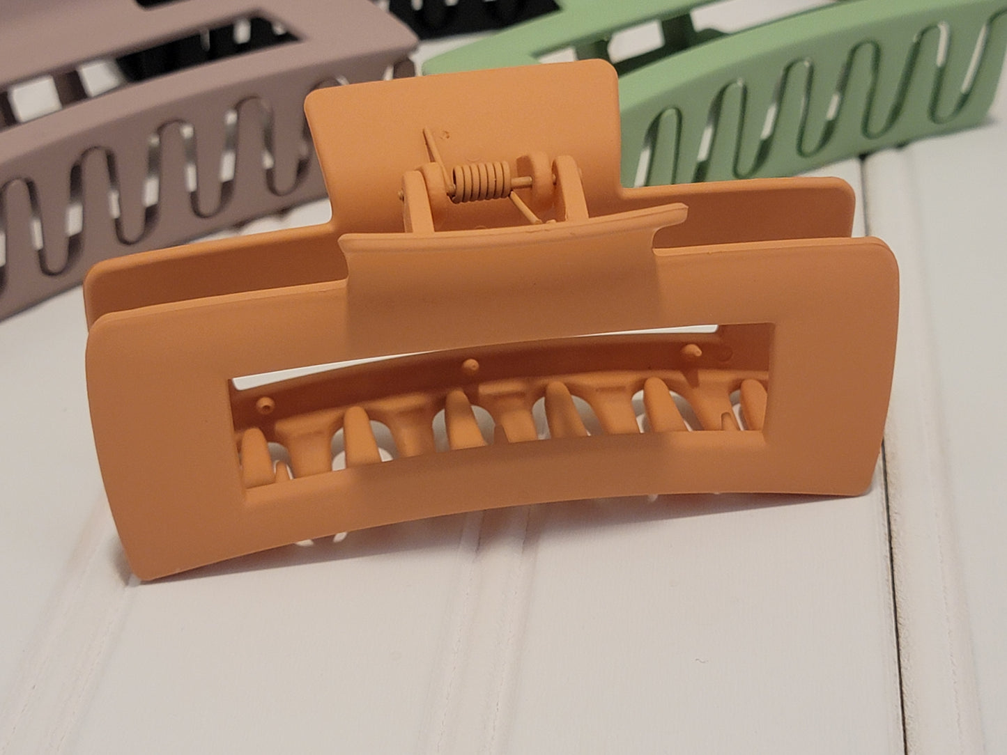 Matte Rectangle Hair Clips