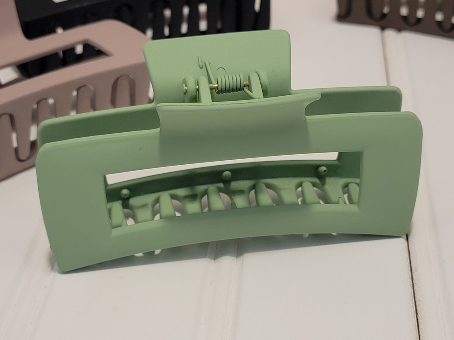 Matte Rectangle Hair Clips
