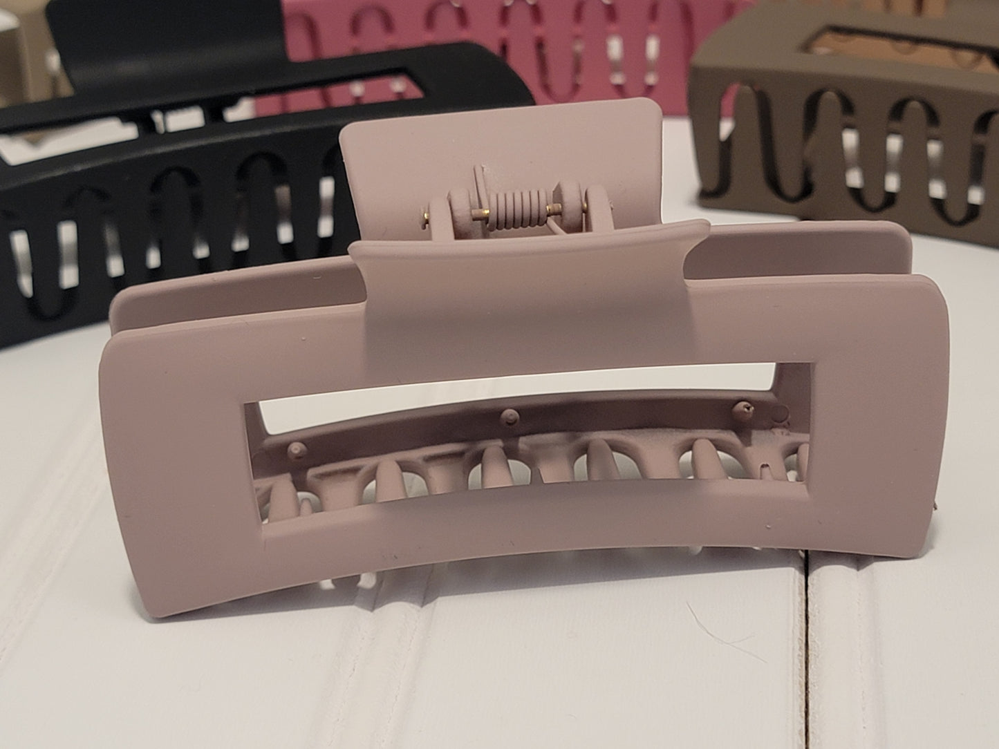 Matte Rectangle Hair Clips