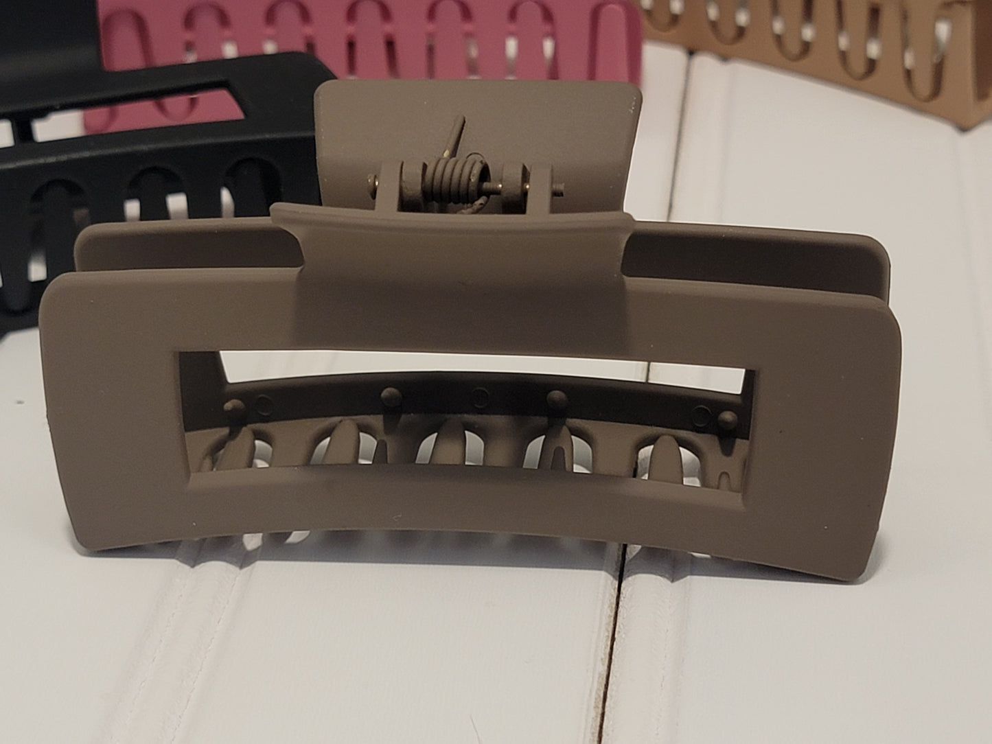 Matte Rectangle Hair Clips
