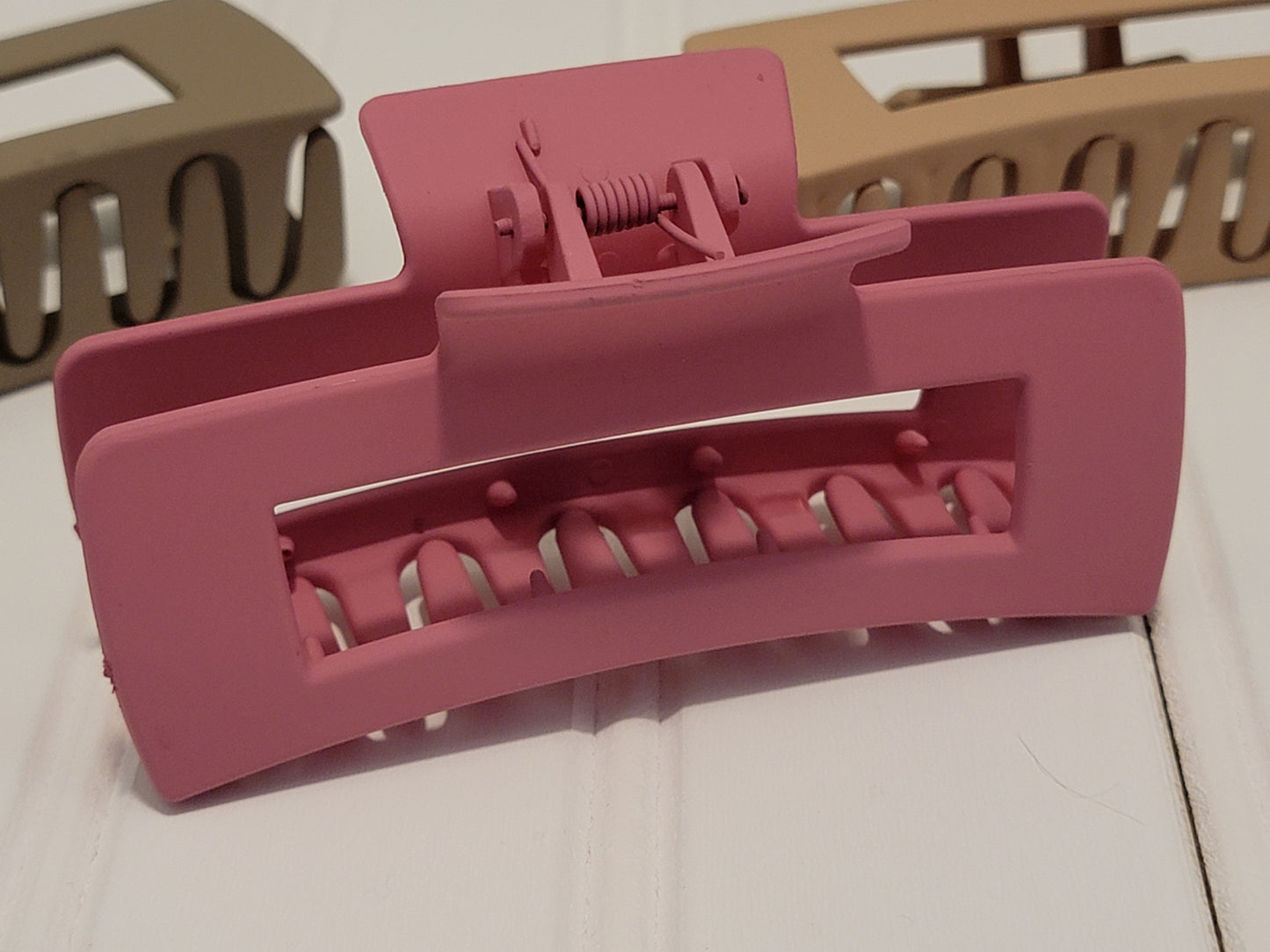 Matte Rectangle Hair Clips