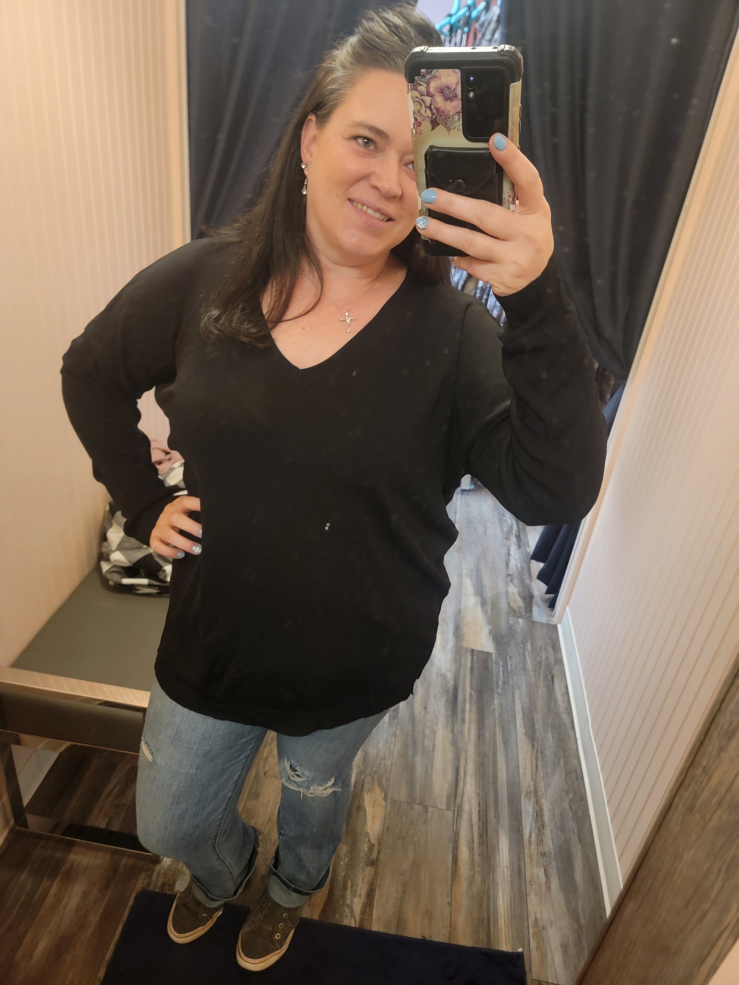 V-Neck Long Sleeve