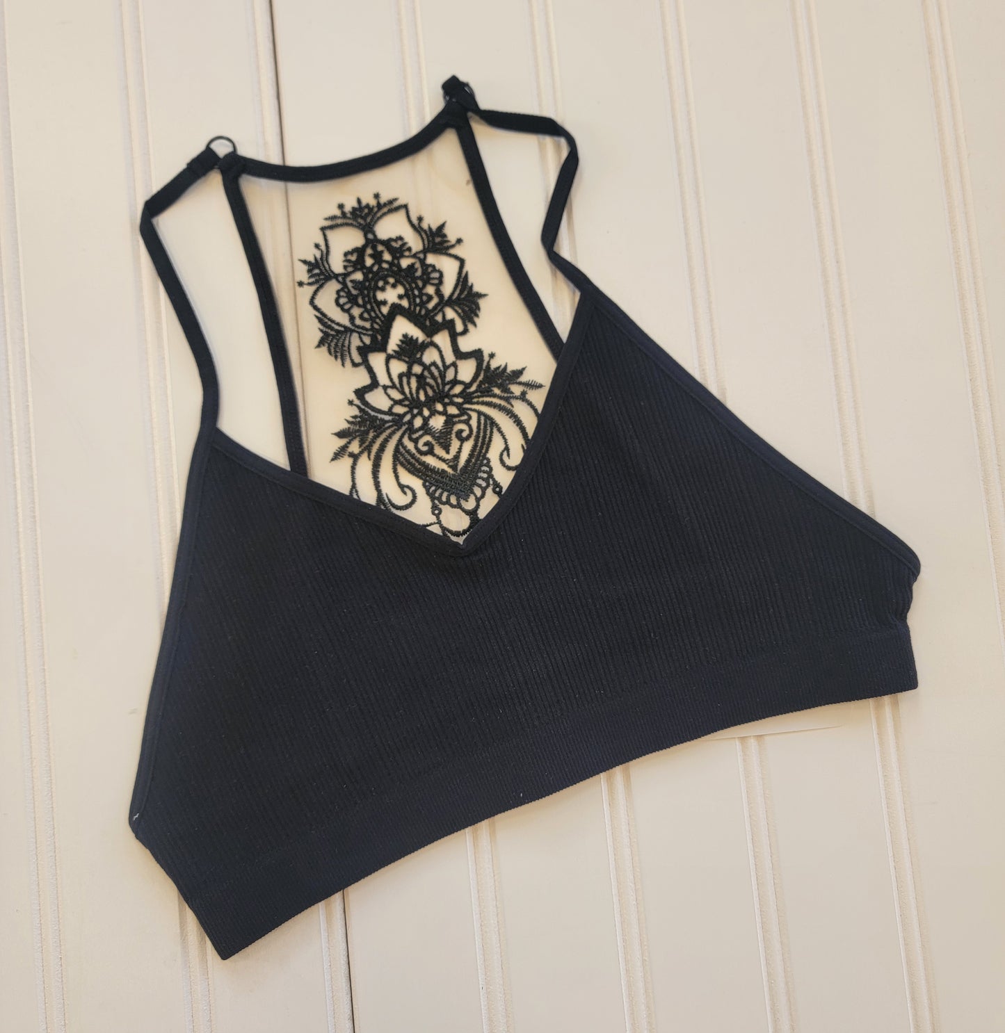 Tattoo Mesh Racerback Bralette