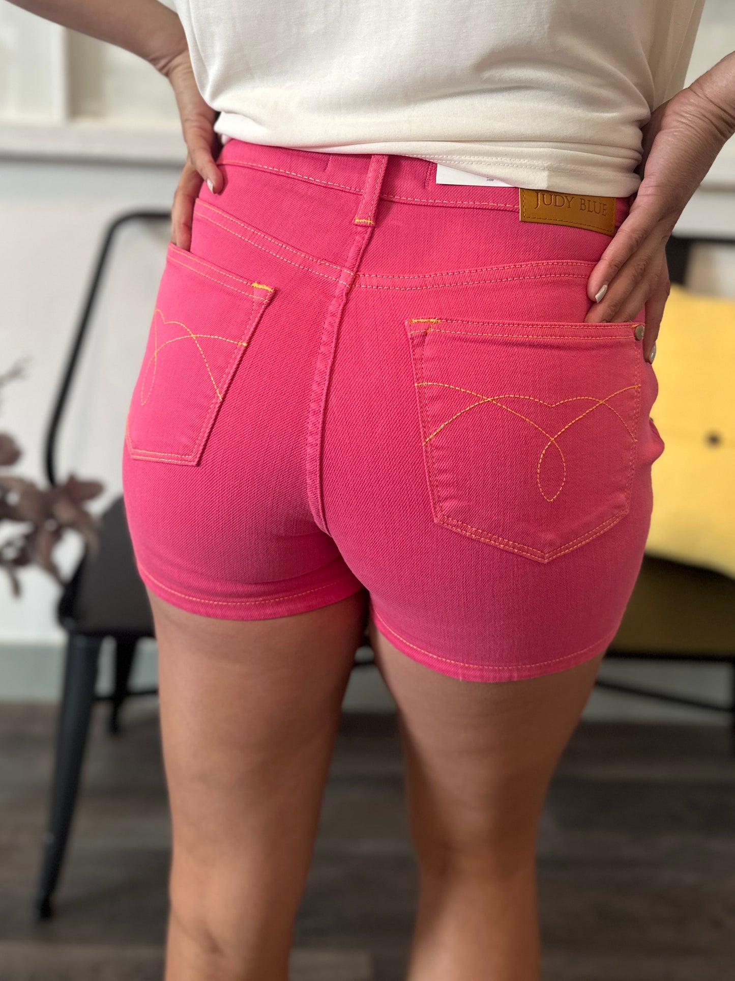 Magenta HW Dyed Shorts