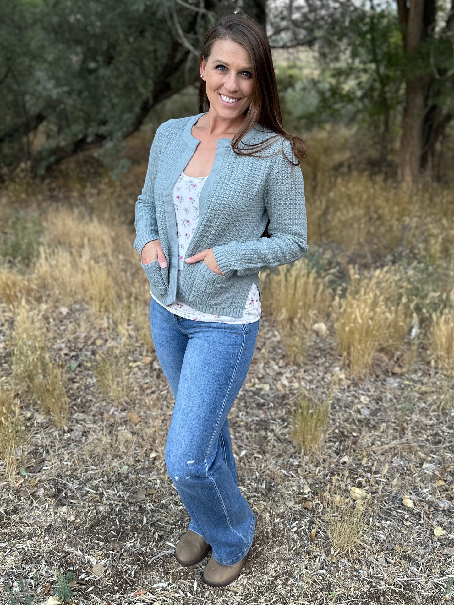 Chunky Knit Open Front Cardigan