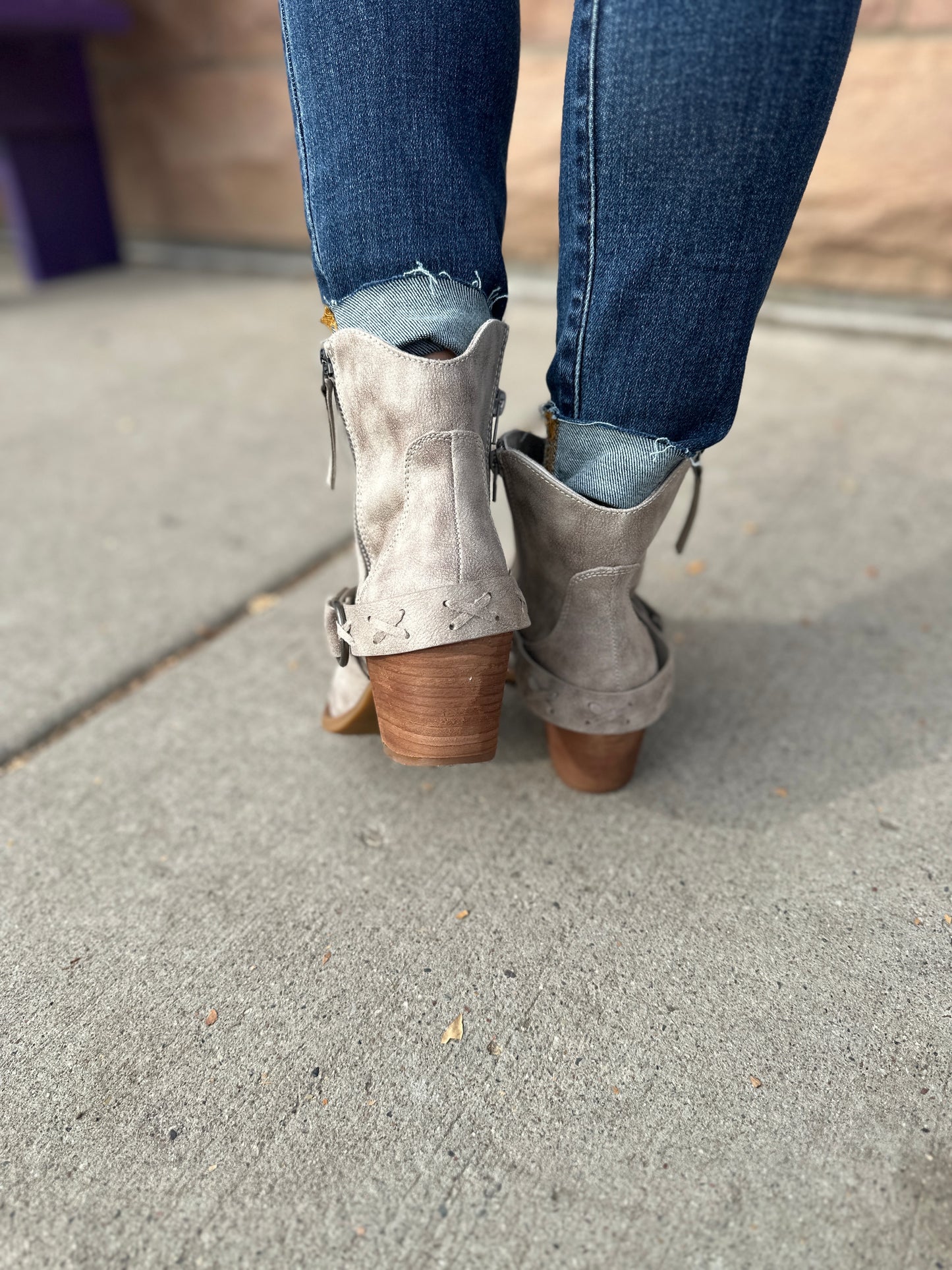 Merlot Buckle Bootie