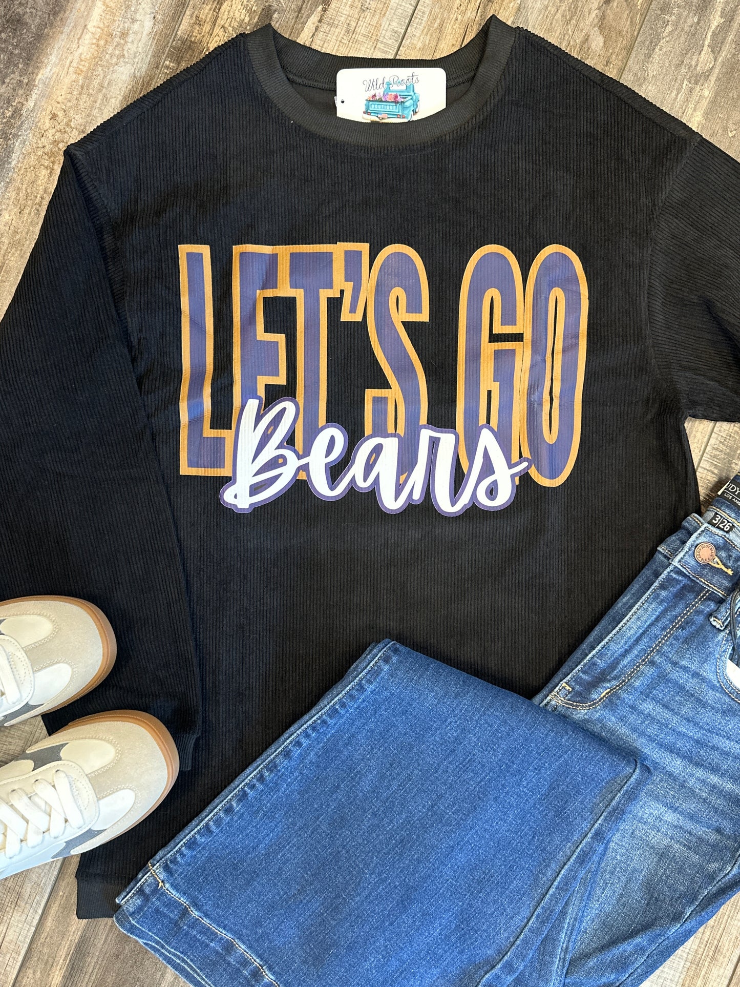 Let's Go Bears Corded Pullover