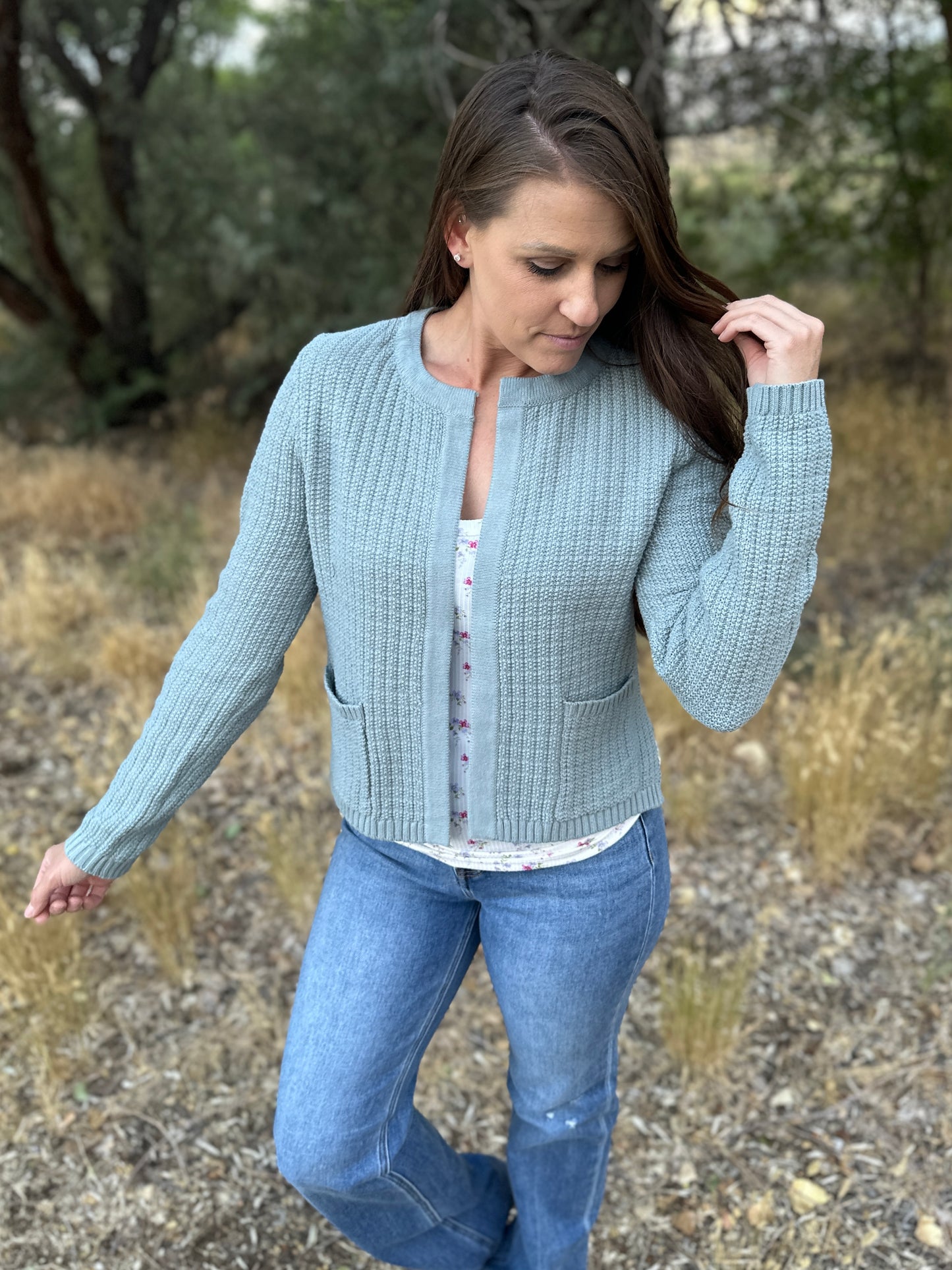 Chunky Knit Open Front Cardigan