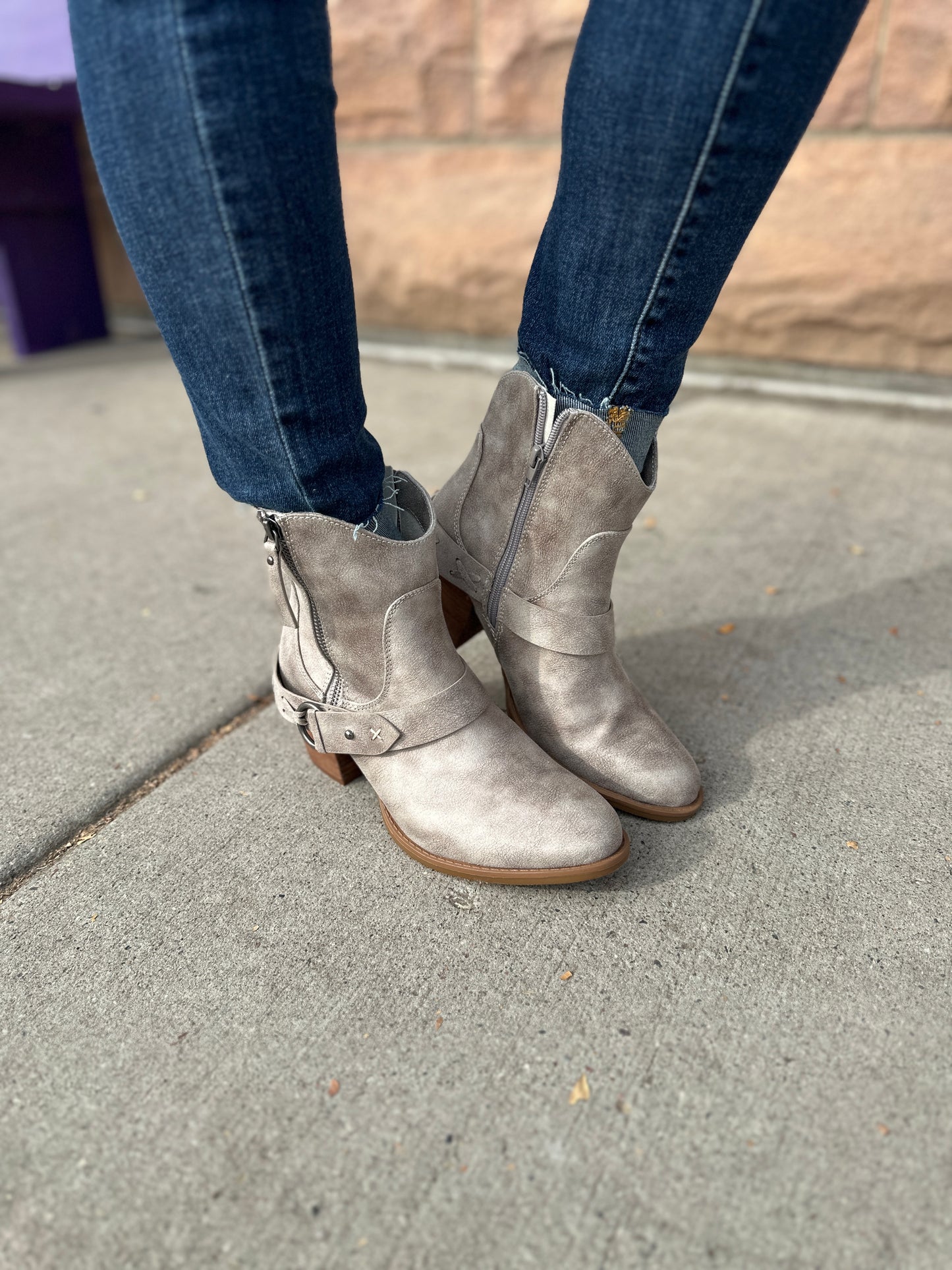 Merlot Buckle Bootie