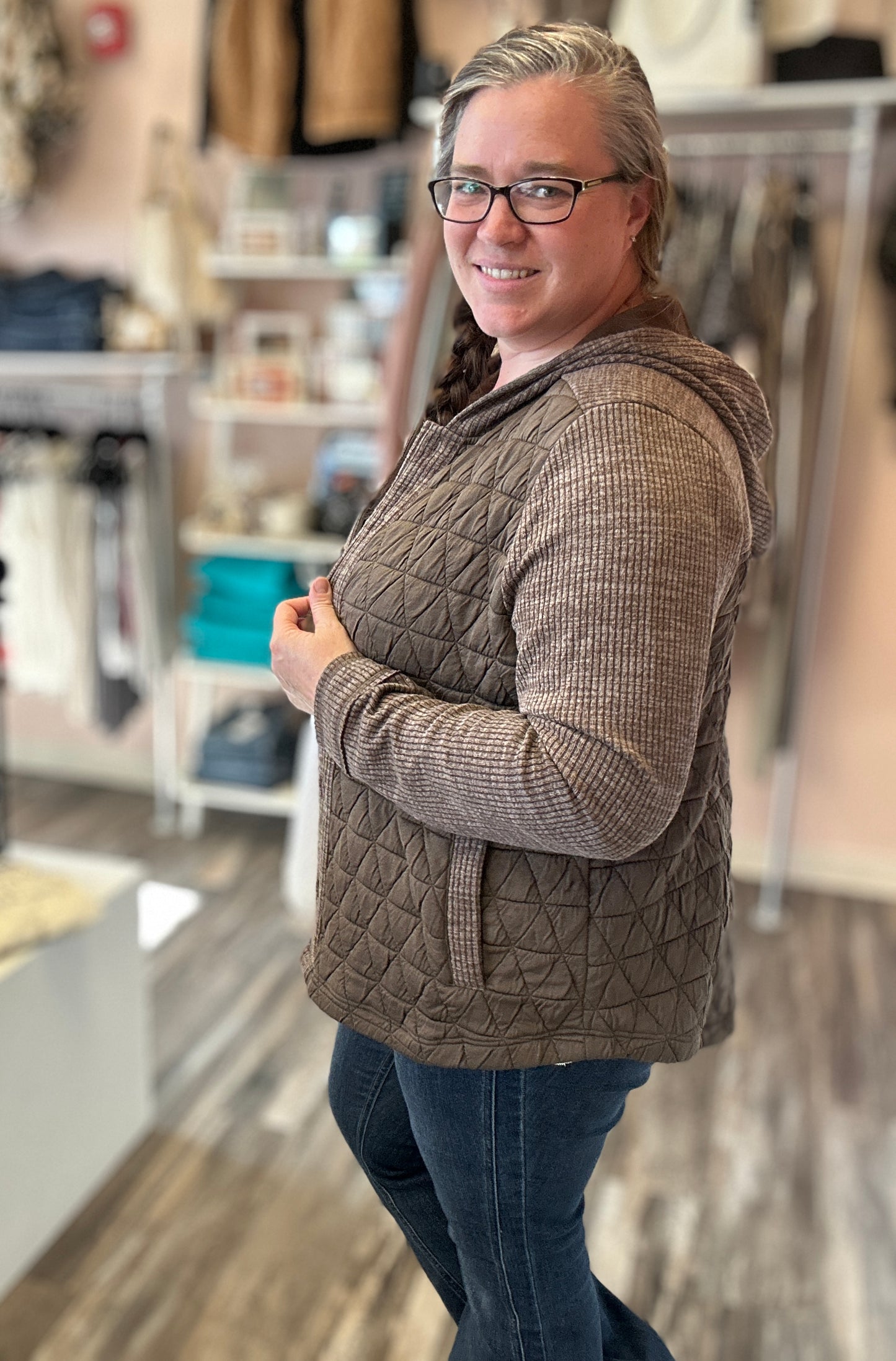 Mocha Quilted Jacket