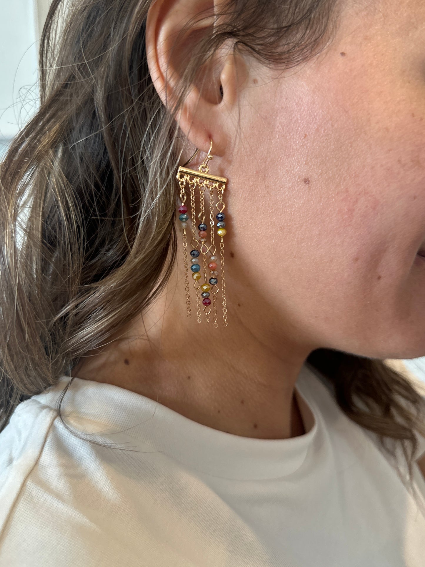Crystal Tassel Earrings