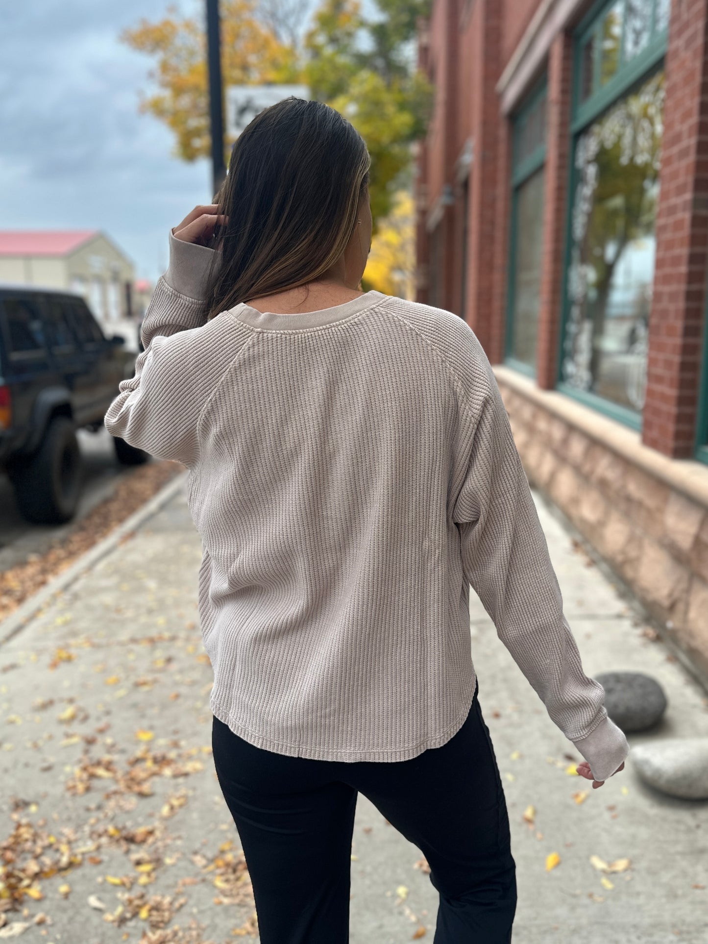 Waffle Knit Long Sleeve