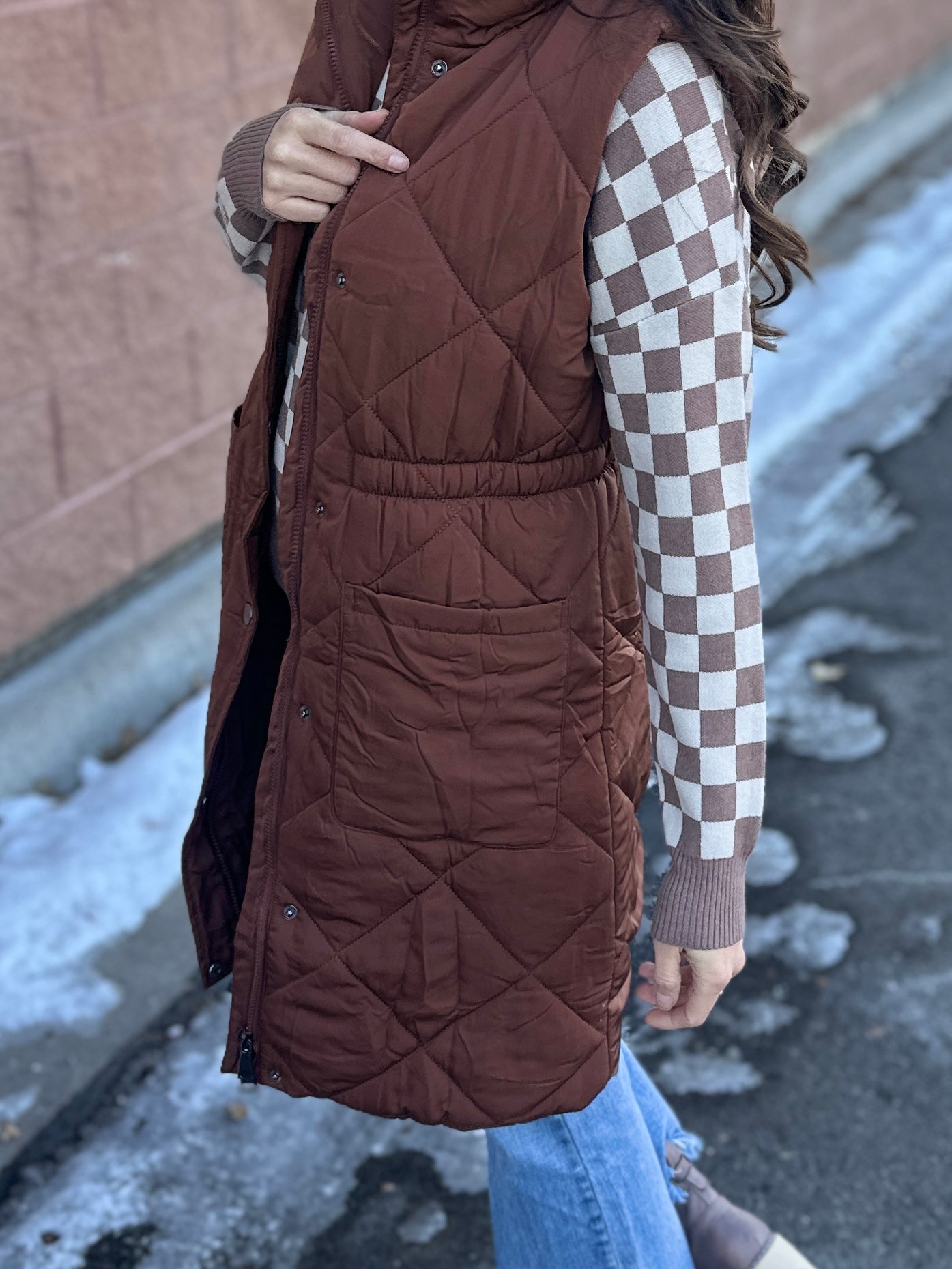 Longline Puffer Vest