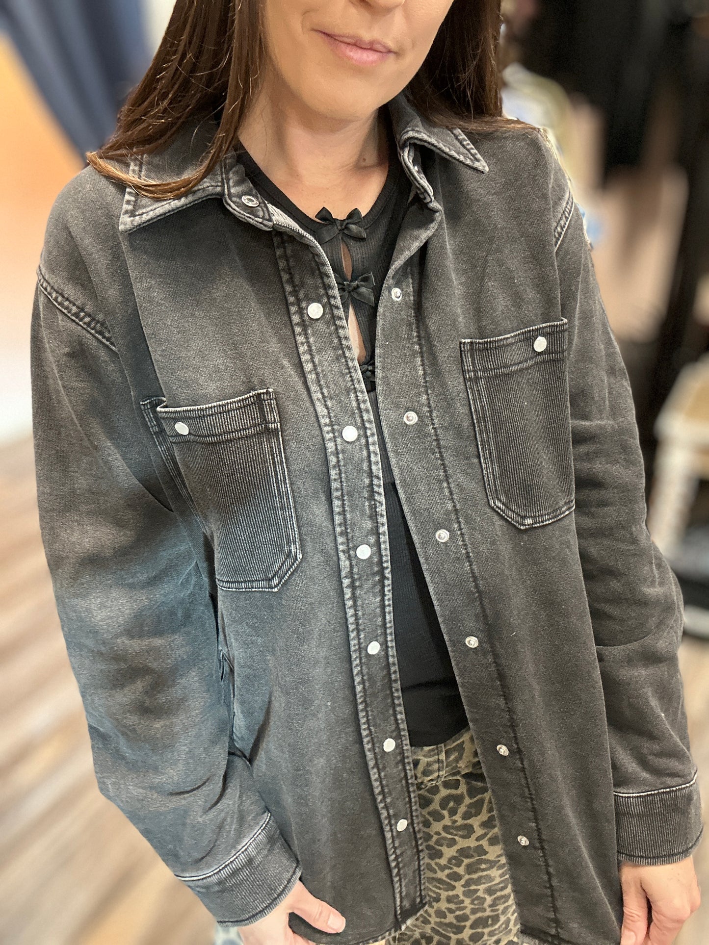 Mineral Wash Shacket