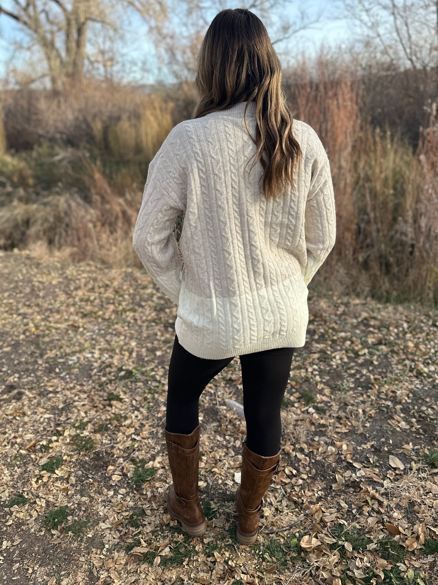 Knit Colorblock Tunic Sweater