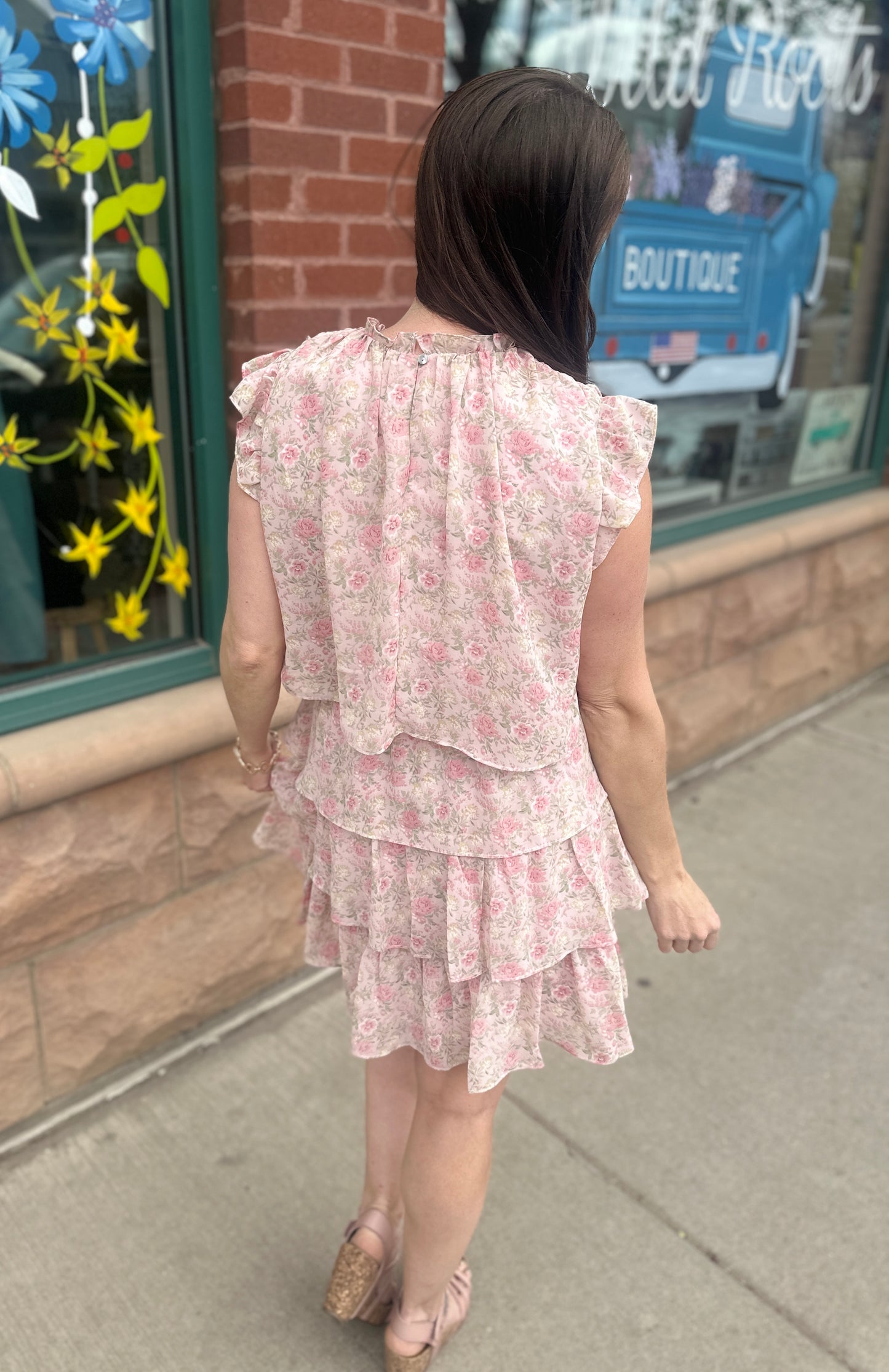 Floral Chiffon Mini Dress