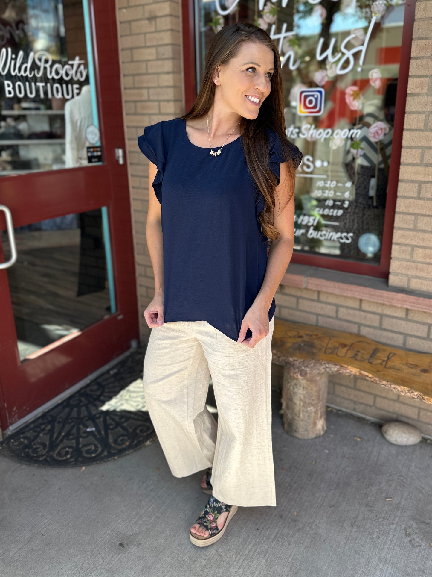Ruffle Short Sleeve Blouse