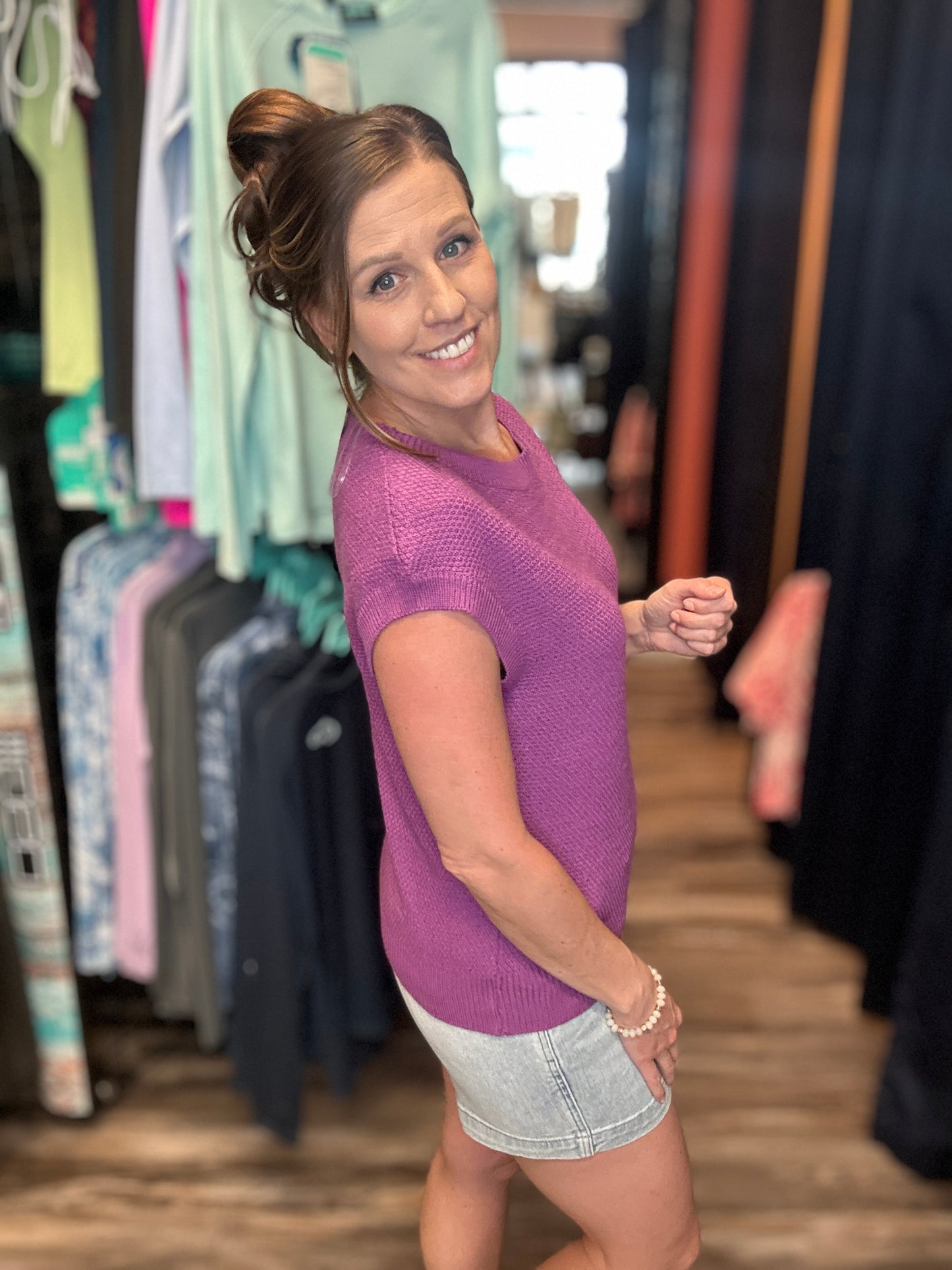 Orchid Cap Sleeve Top